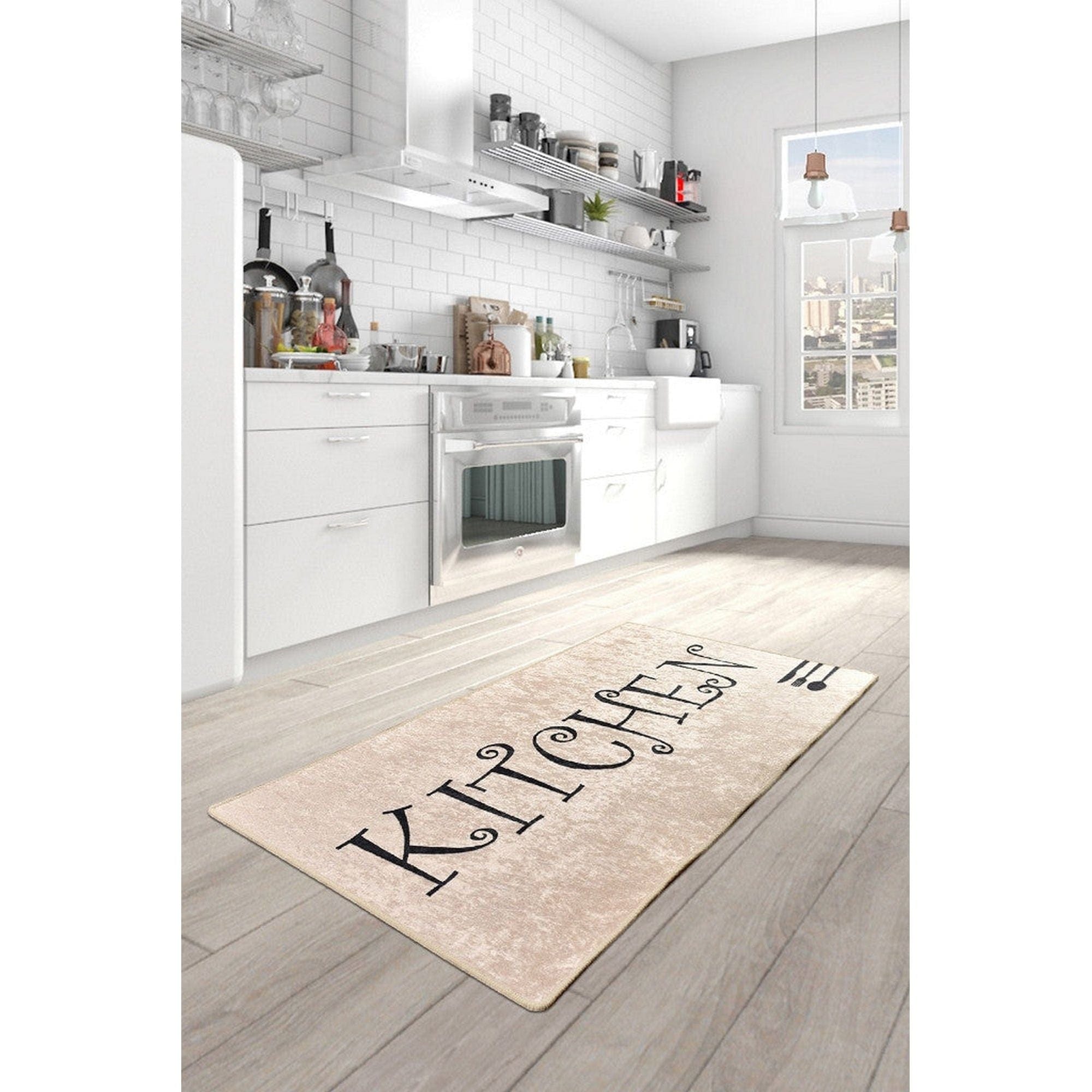 Covor bucatarie SPOON, 140x190 cm, forma dreptunghiulara, poliester/tesatura catifelata, multicolor