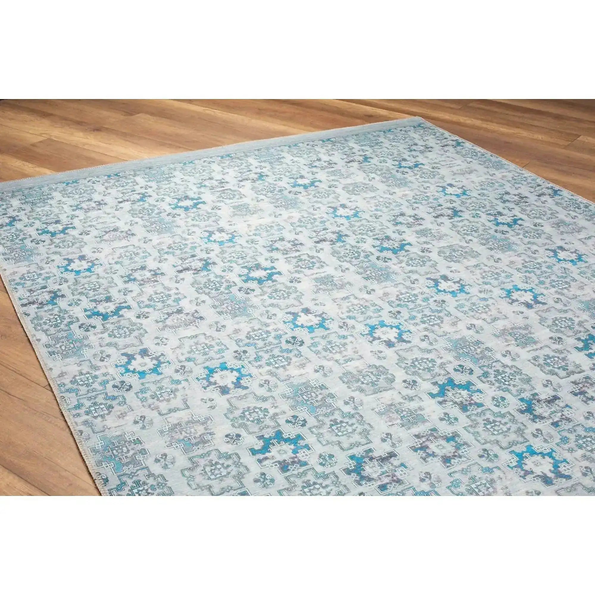 Covor DORIAN CHENILLE, 75x150 cm, forma dreptunghiulara, poliester, albastru, AL 221