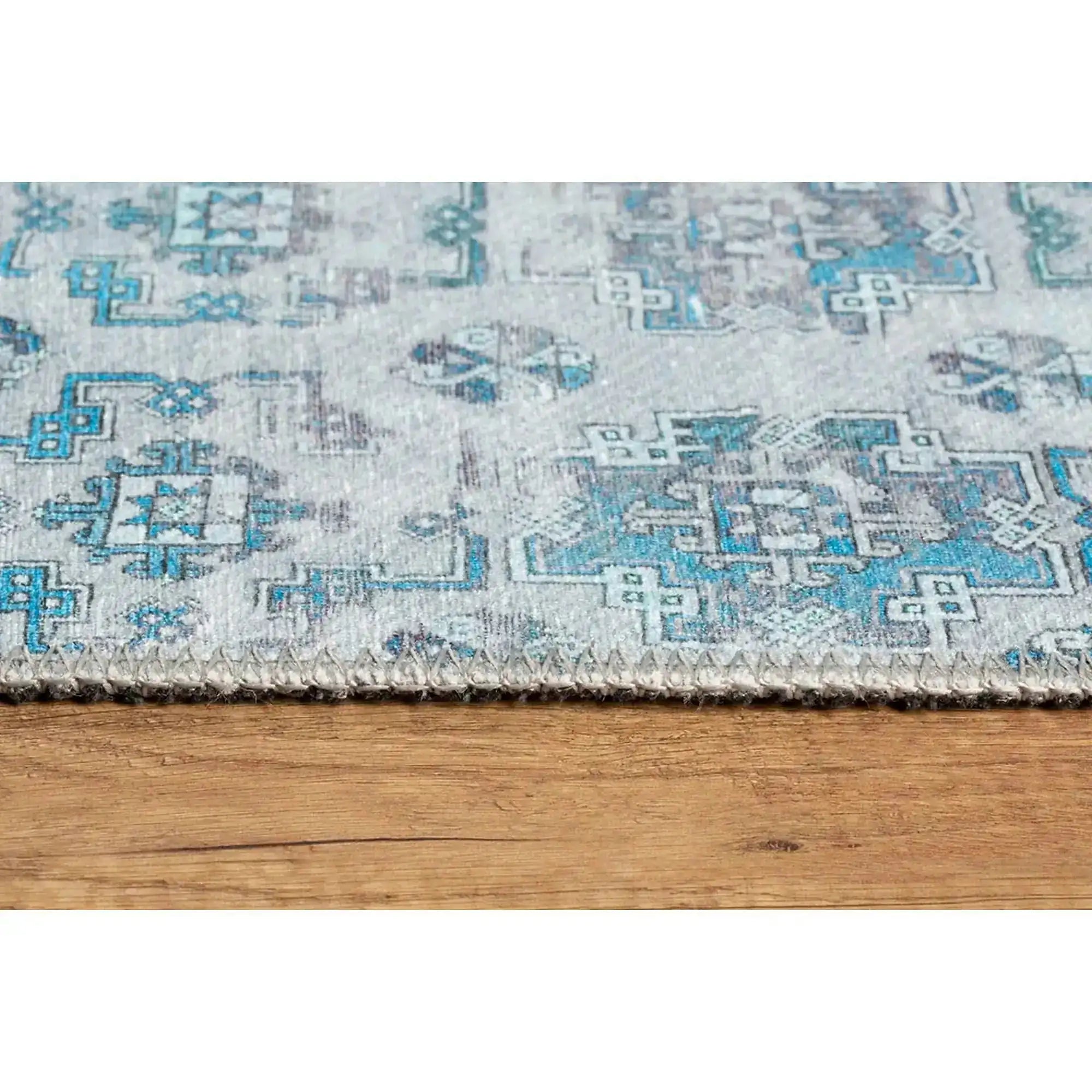 Covor DORIAN CHENILLE, 75x150 cm, forma dreptunghiulara, poliester, albastru, AL 221