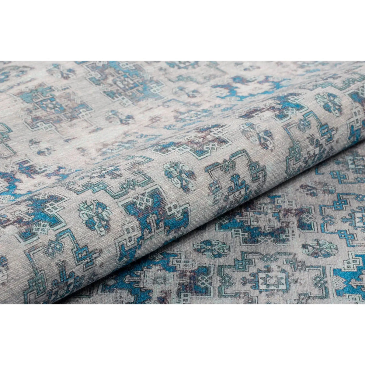 Covor DORIAN CHENILLE, 75x150 cm, forma dreptunghiulara, poliester, albastru, AL 221