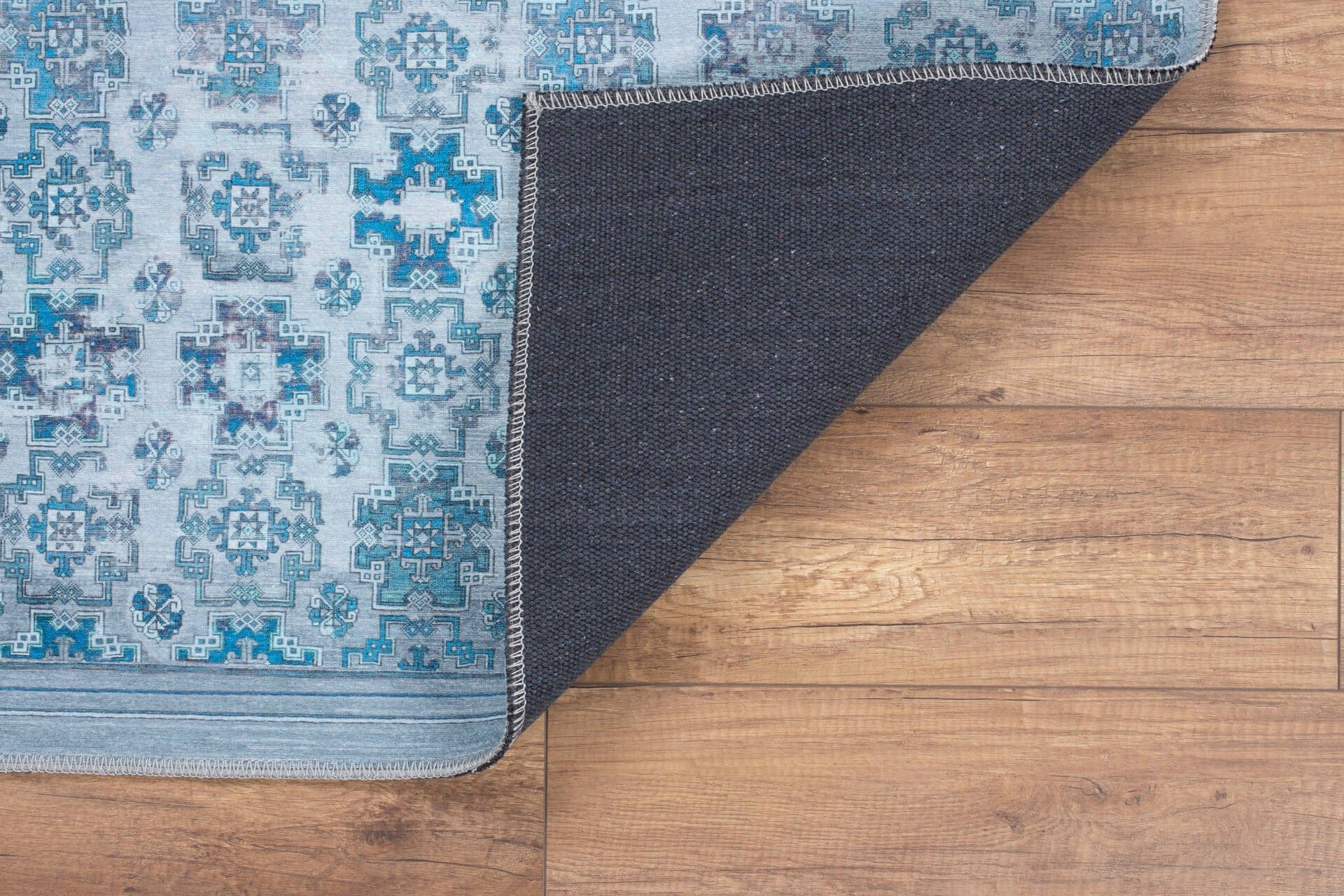 Covor DORIAN CHENILLE, 75x150 cm, forma dreptunghiulara, poliester, albastru, AL 221