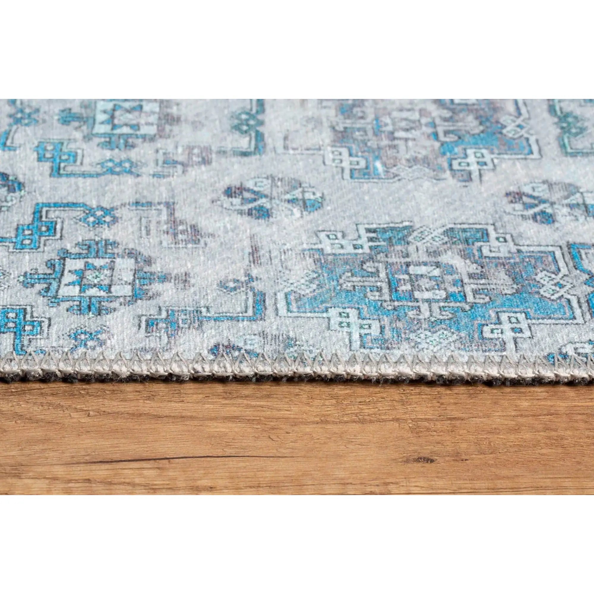 Covor DORIAN CHENILLE, 75x150 cm, forma dreptunghiulara, poliester, albastru, AL 221
