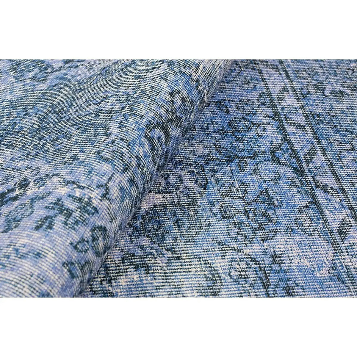 Covor DORIAN CHENILLE, 75x150 cm, forma dreptunghiulara, poliester, albastru inchis, AL 157