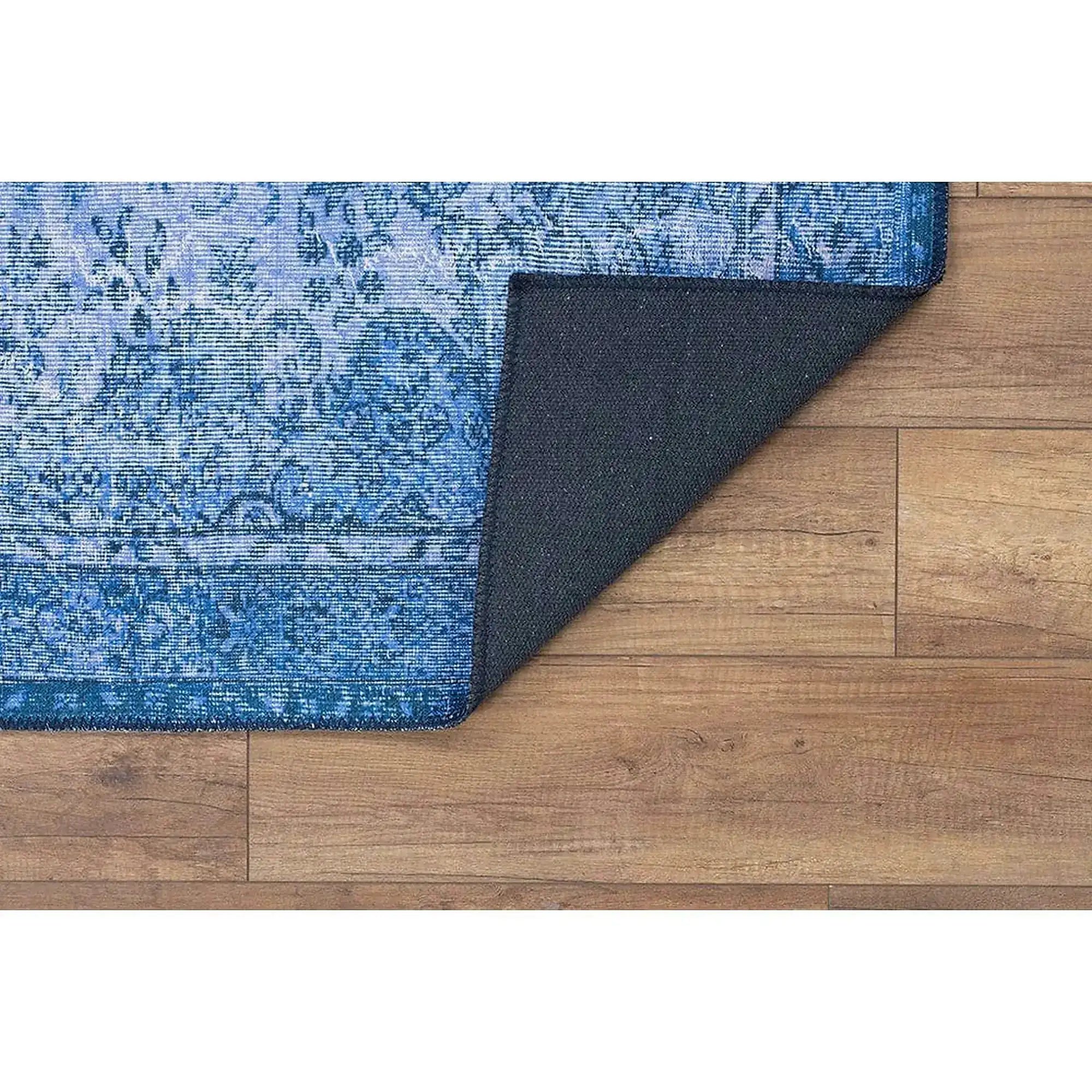 Covor DORIAN CHENILLE, 75x150 cm, forma dreptunghiulara, poliester, albastru inchis, AL 157