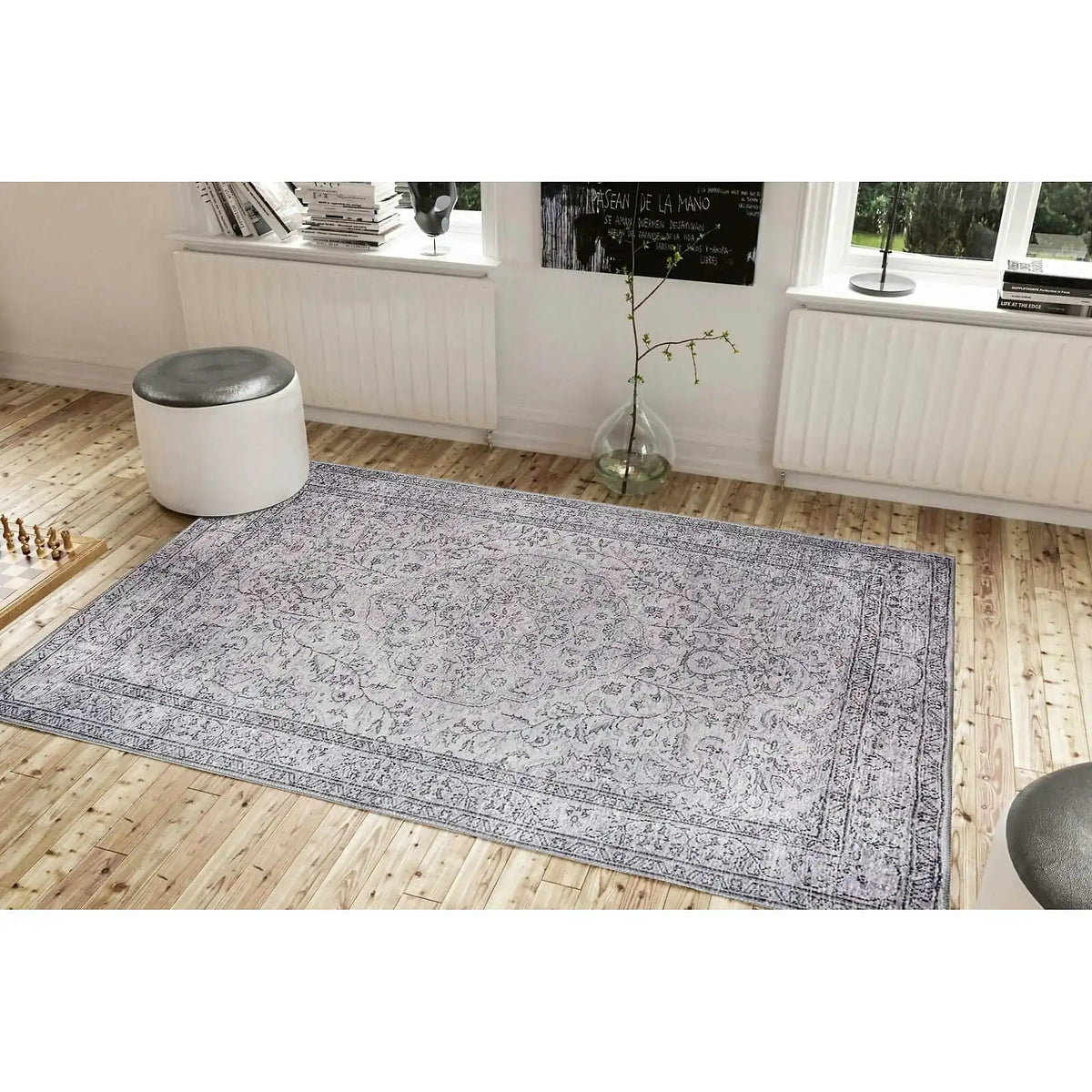 Covor DORIAN CHENILLE, 75x150 cm, forma dreptunghiulara, poliester, gri, AL 97