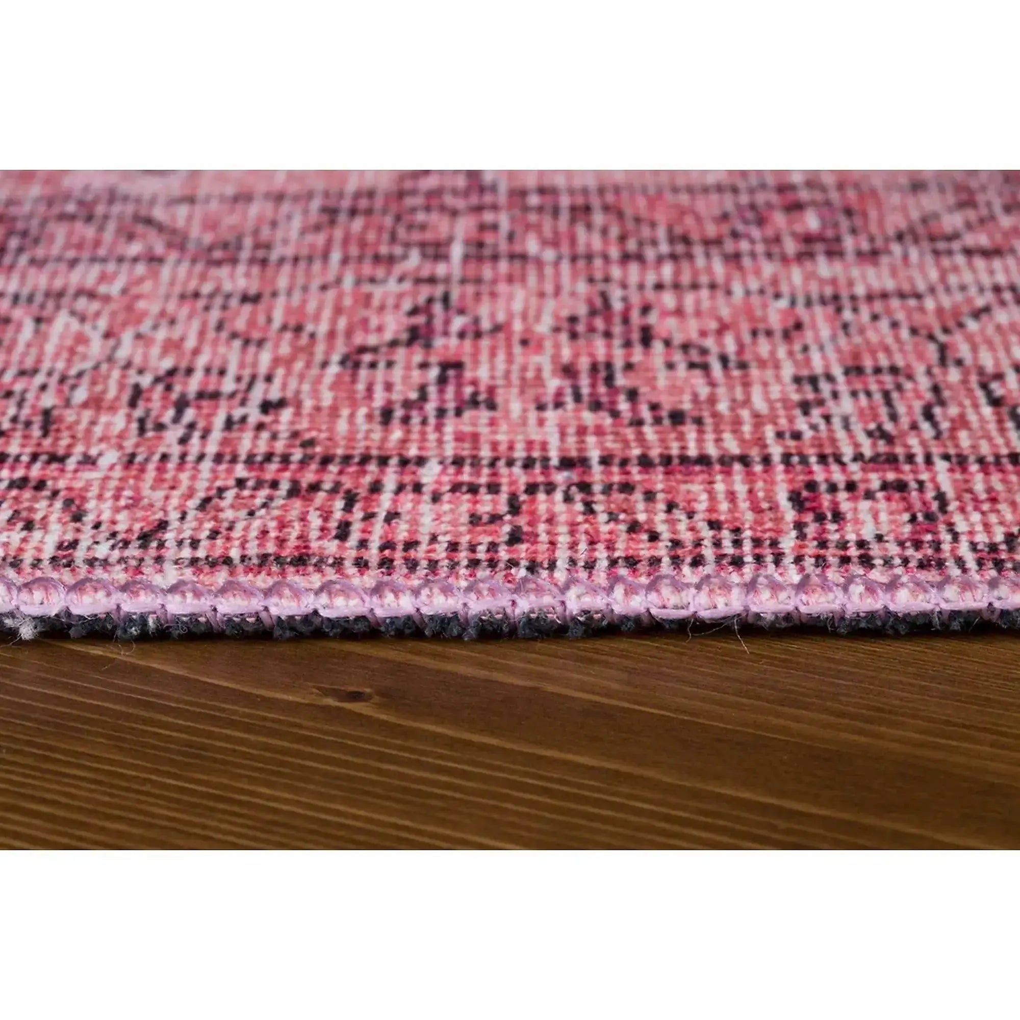 Covor DORIAN CHENILLE, 75x150 cm, forma dreptunghiulara, poliester, roz, AL 137