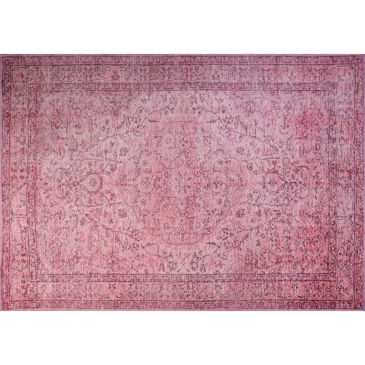 Covor DORIAN CHENILLE, 75x150 cm, forma dreptunghiulara, poliester, roz, AL 137