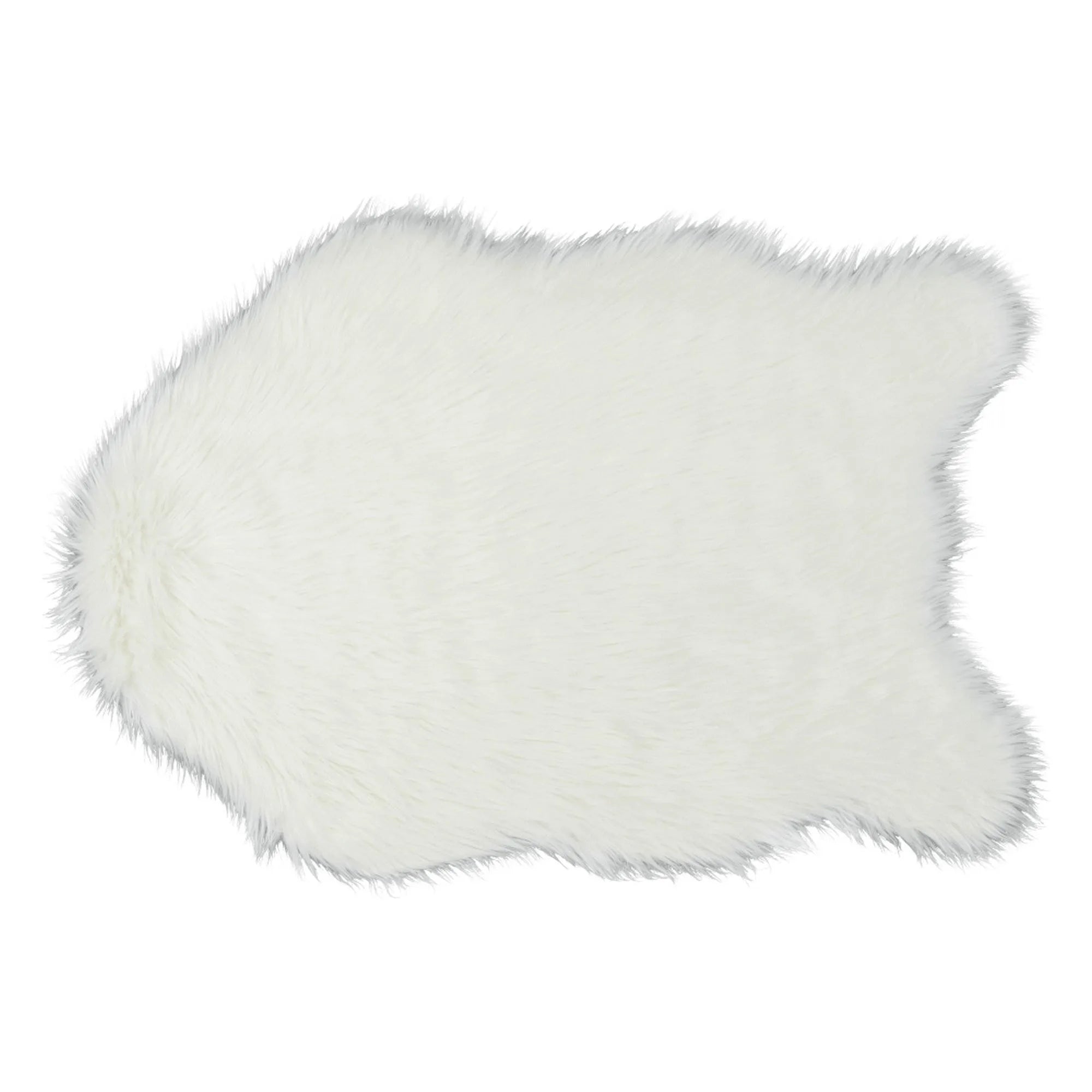 Covor EBONY TYP 1, 60x90 cm, forma atipica, alb, blana artificiala