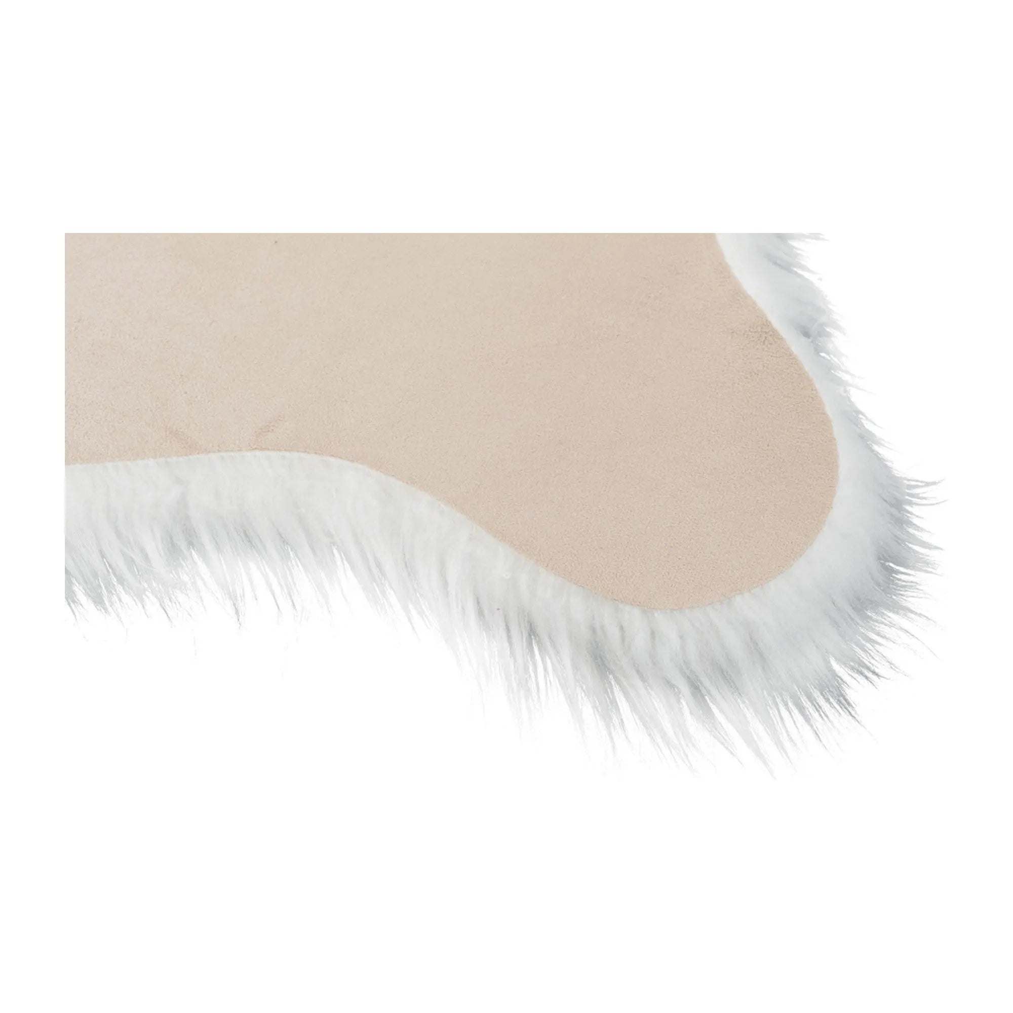 Covor EBONY TYP 1, 60x90 cm, forma atipica, alb, blana artificiala