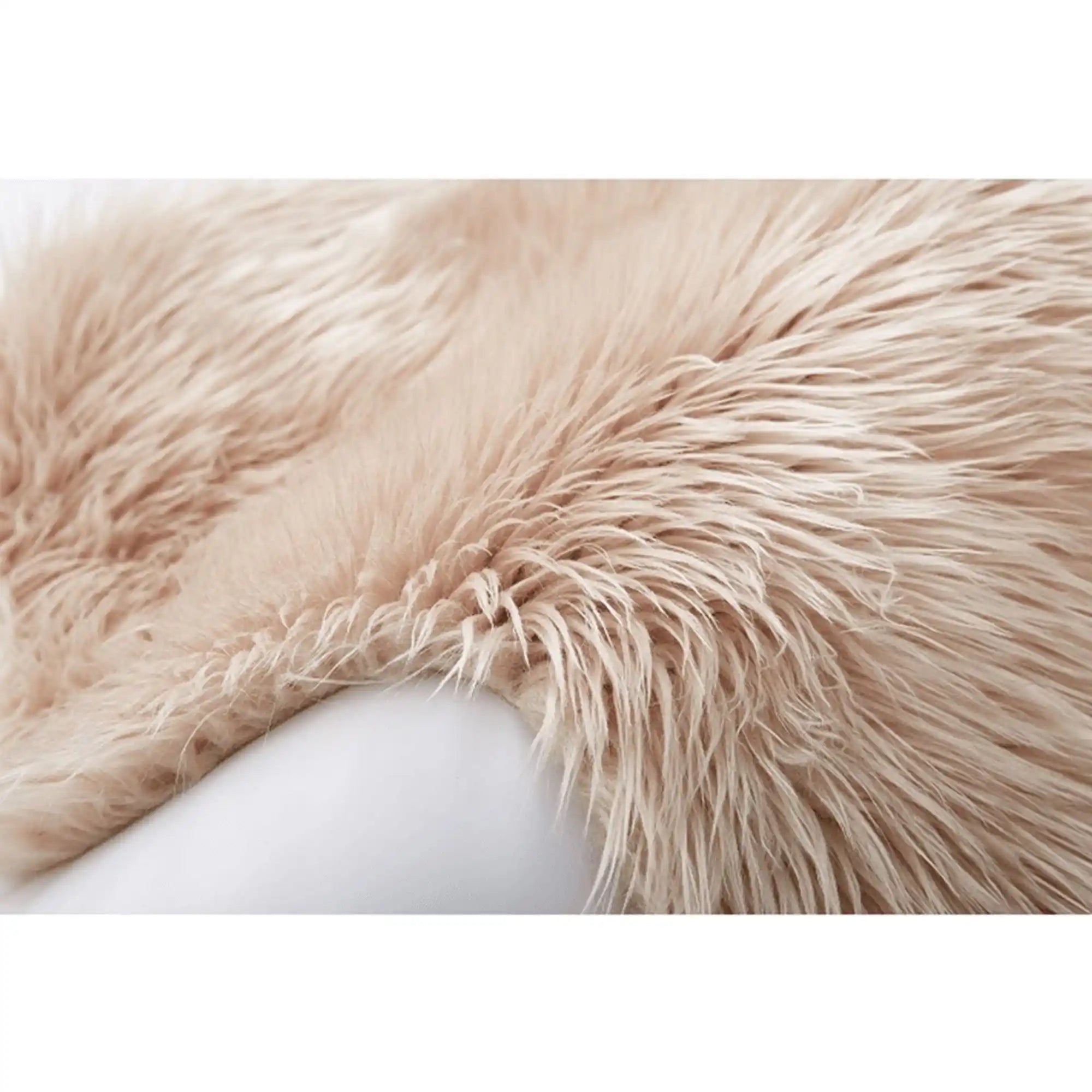 Covor EBONY TYP 2, 60x90 cm, forma atipica, bej, blana artificiala