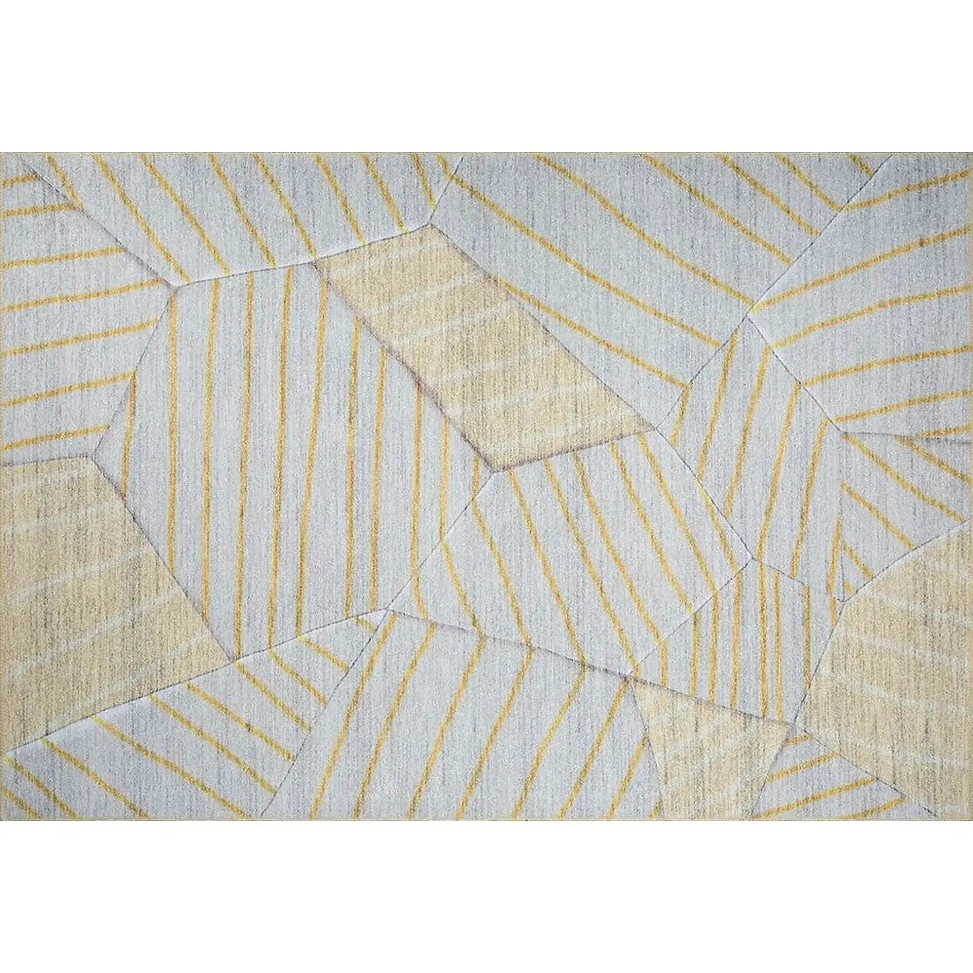 Covor FUNK CHENILLE, 75x150 cm, forma dreptunghiulara, poliester, galben/bej, AL 179 SR