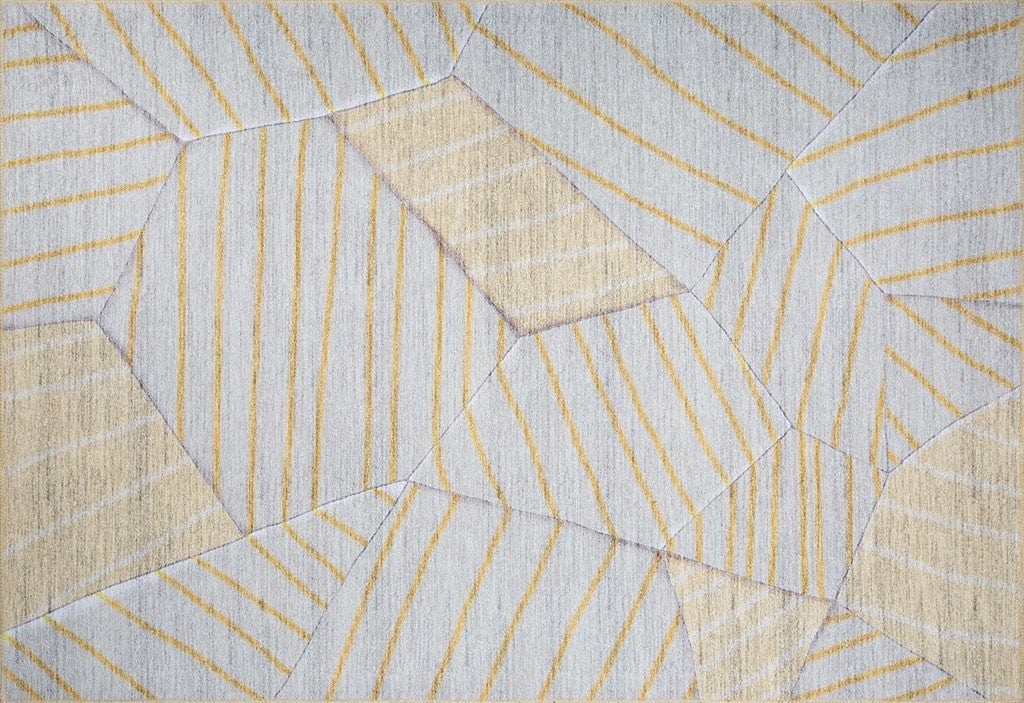 Covor FUNK CHENILLE, 75x150 cm, forma dreptunghiulara, poliester, galben/bej, AL 179 SR