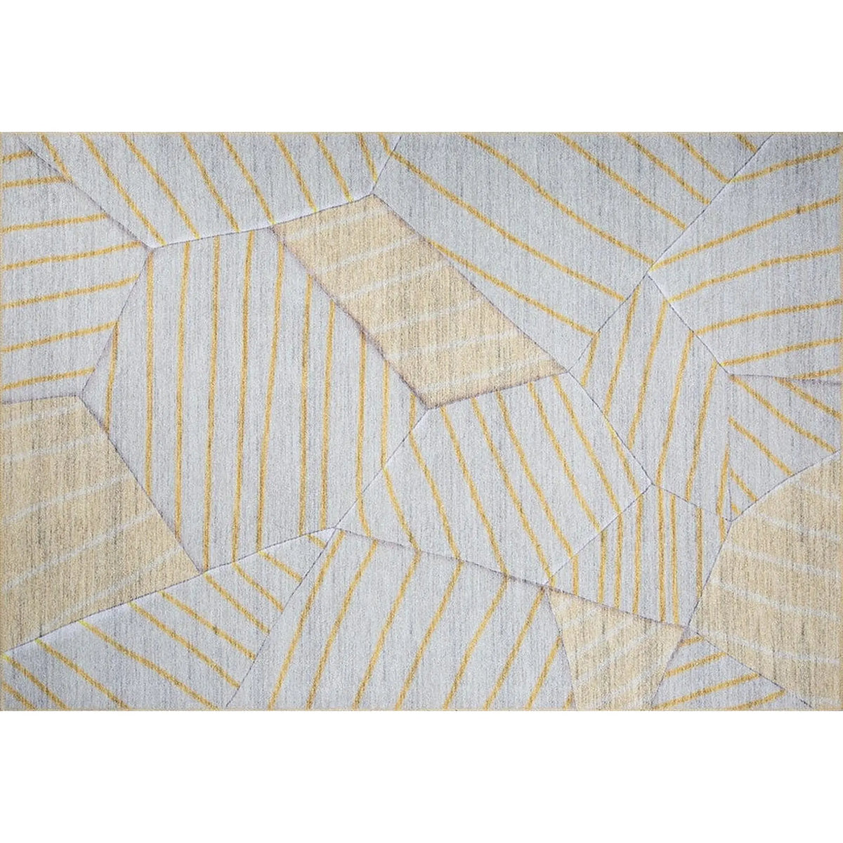 Covor FUNK CHENILLE, 75x150 cm, forma dreptunghiulara, poliester, galben/bej, AL 179 SR