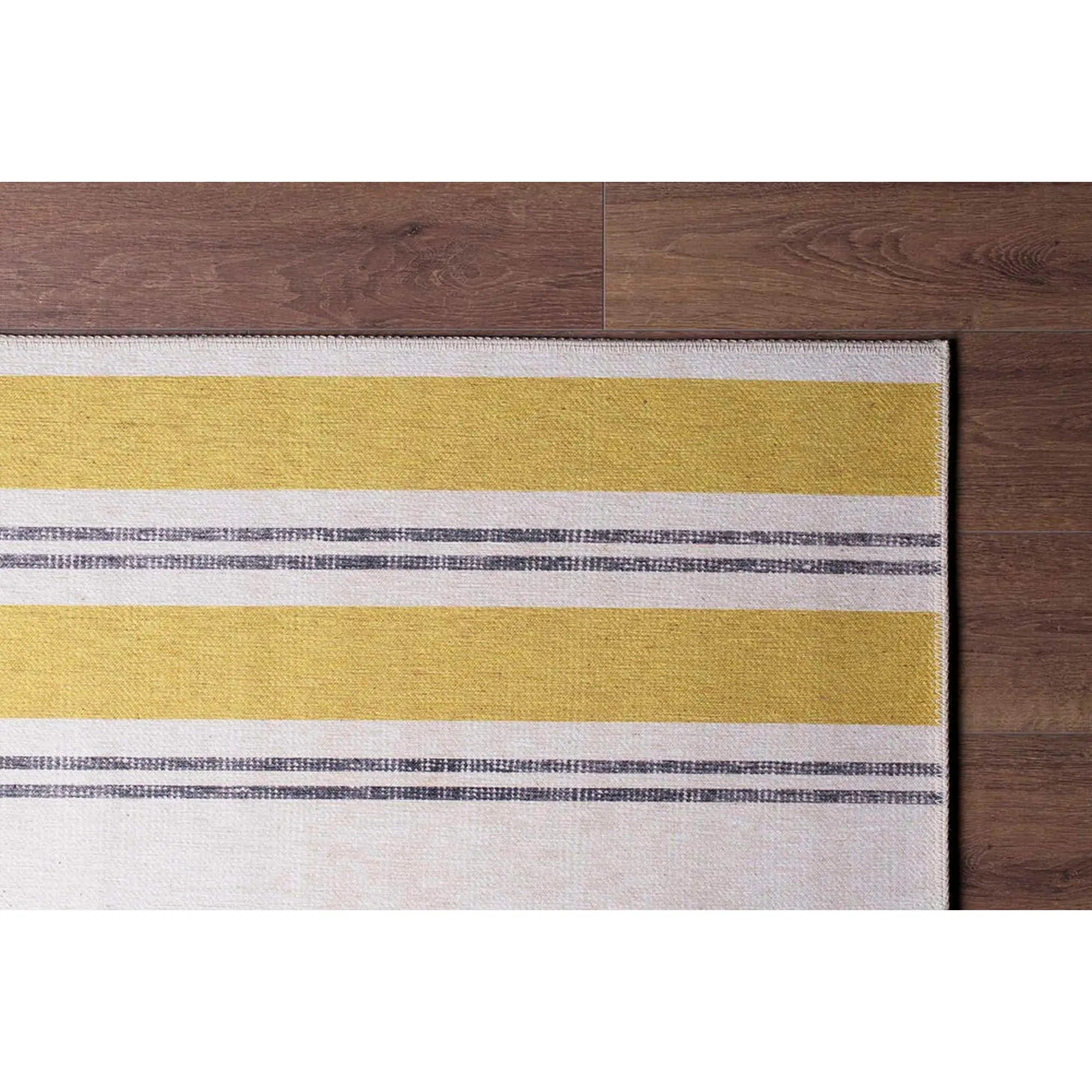 Covor FUNK CHENILLE, 75x150 cm, forma dreptunghiulara, poliester, galben/crem/gri, AL 13