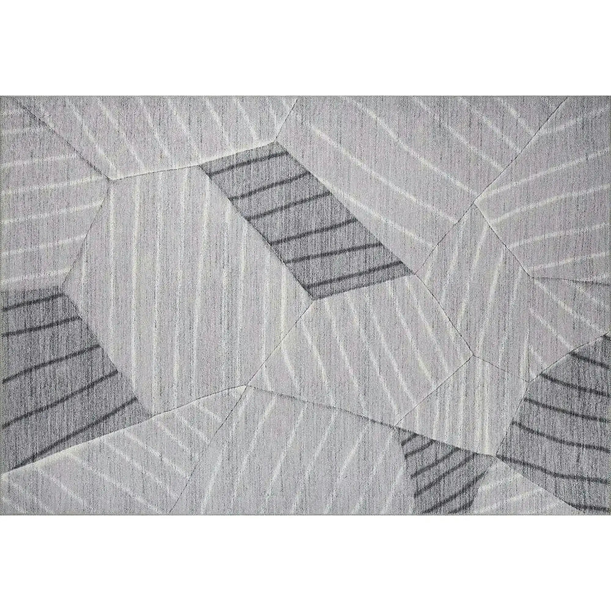 Covor FUNK CHENILLE, 75x150 cm, forma dreptunghiulara, poliester, gri, AL 179