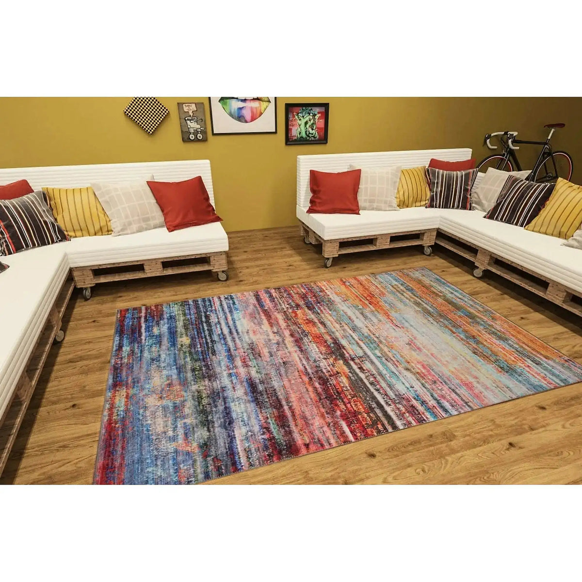 Covor FUNK CHENILLE, 75x150 cm, forma dreptunghiulara, poliester, multicolor, AL 112