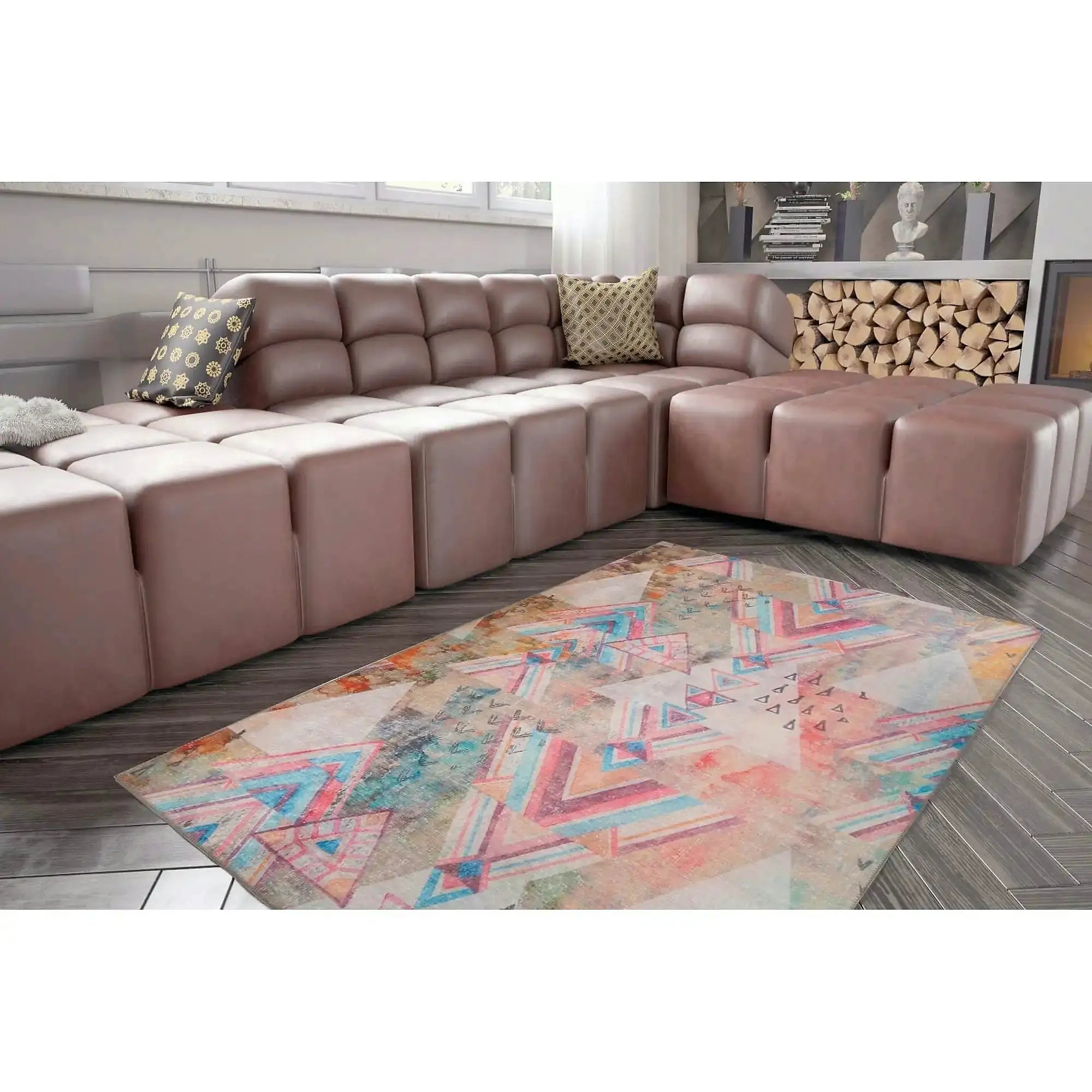 Covor FUNK CHENILLE, 75x150 cm, forma dreptunghiulara, poliester, multicolor, AL 129