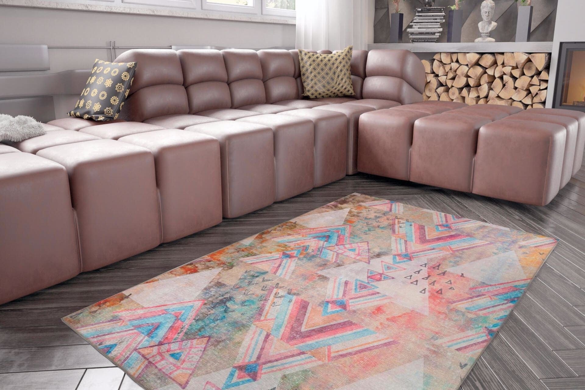 Covor FUNK CHENILLE, 75x150 cm, forma dreptunghiulara, poliester, multicolor, AL 129