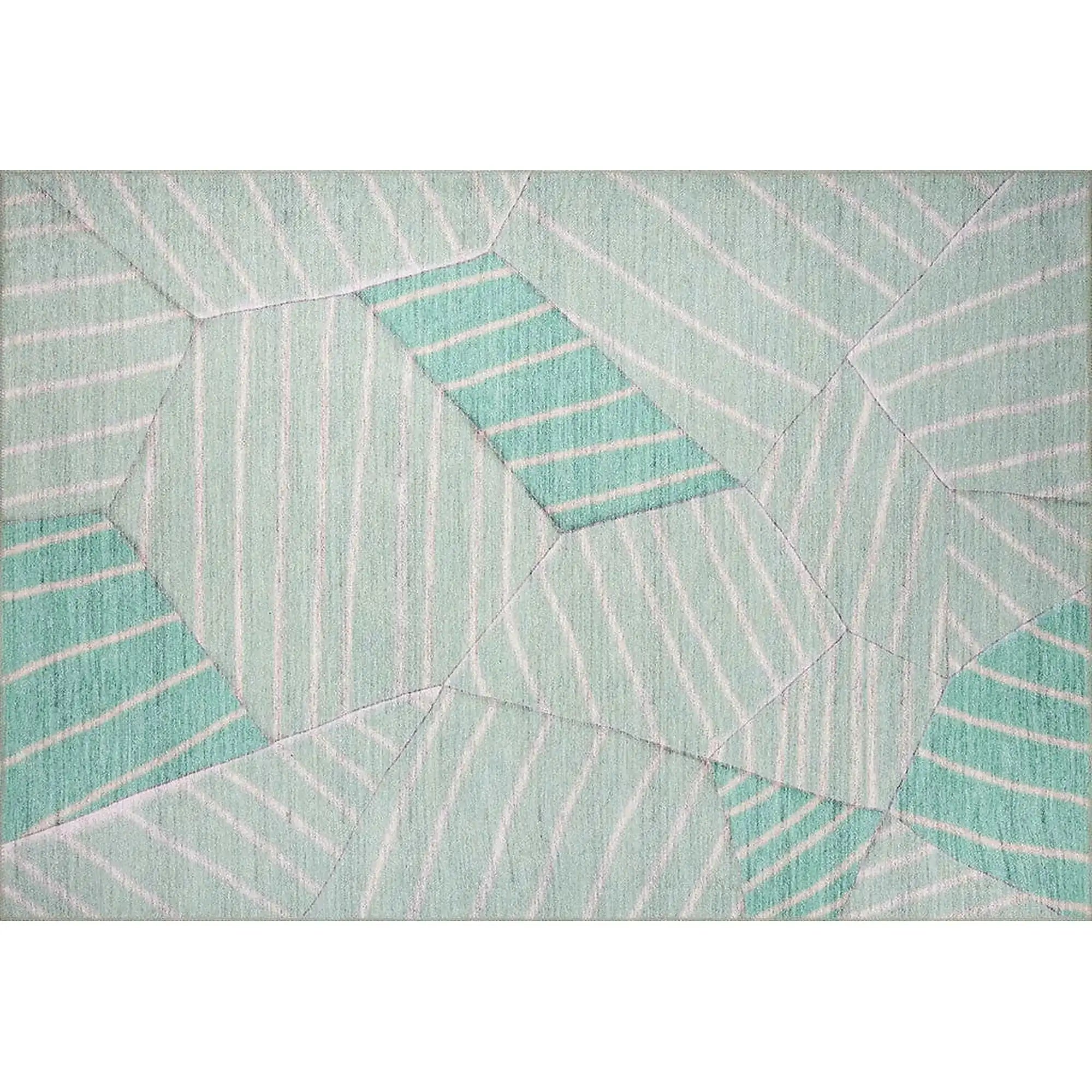 Covor FUNK CHENILLE, 75x150 cm, forma dreptunghiulara, poliester, turcoaz, AL 179 Y