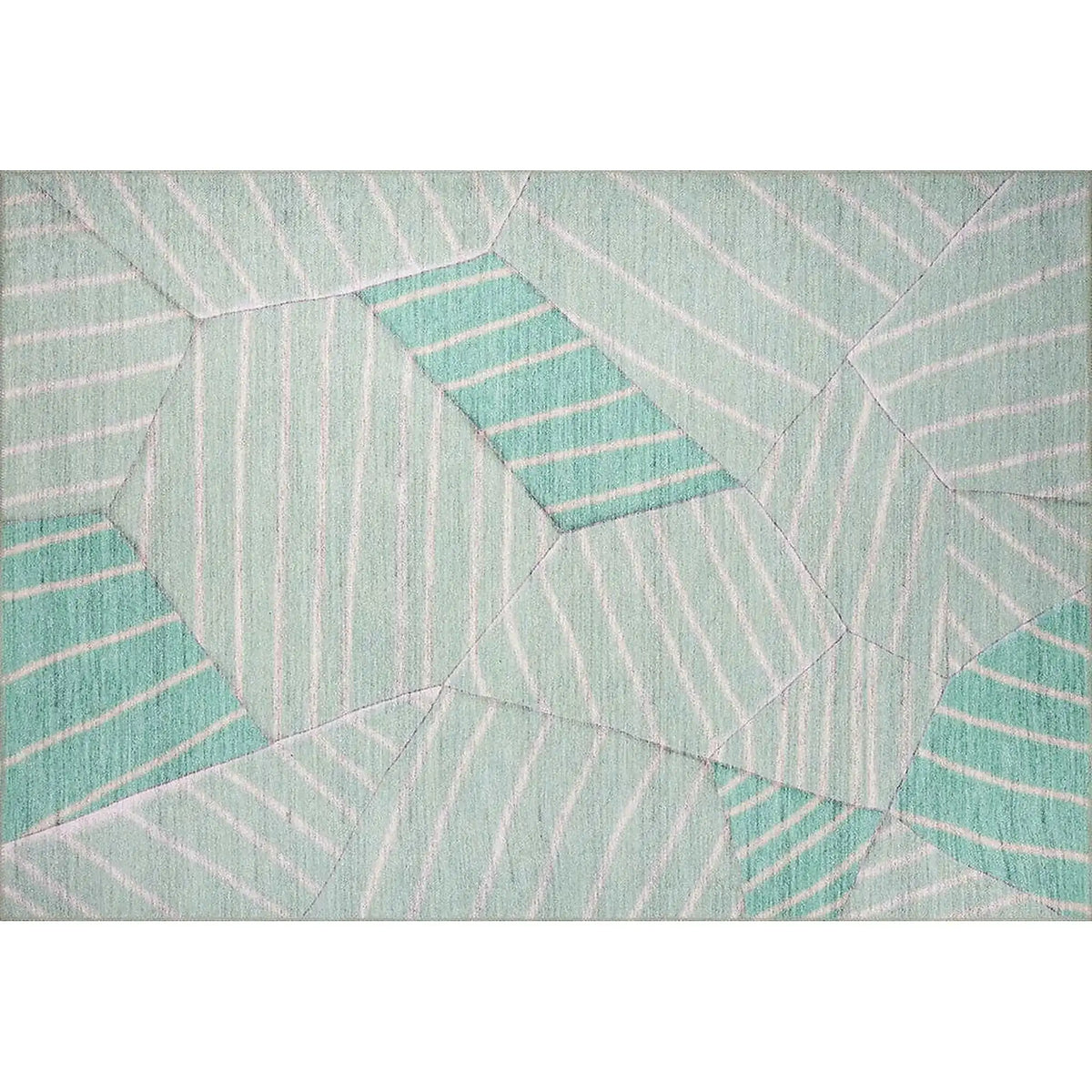 Covor FUNK CHENILLE, 75x150 cm, forma dreptunghiulara, poliester, turcoaz, AL 179 Y