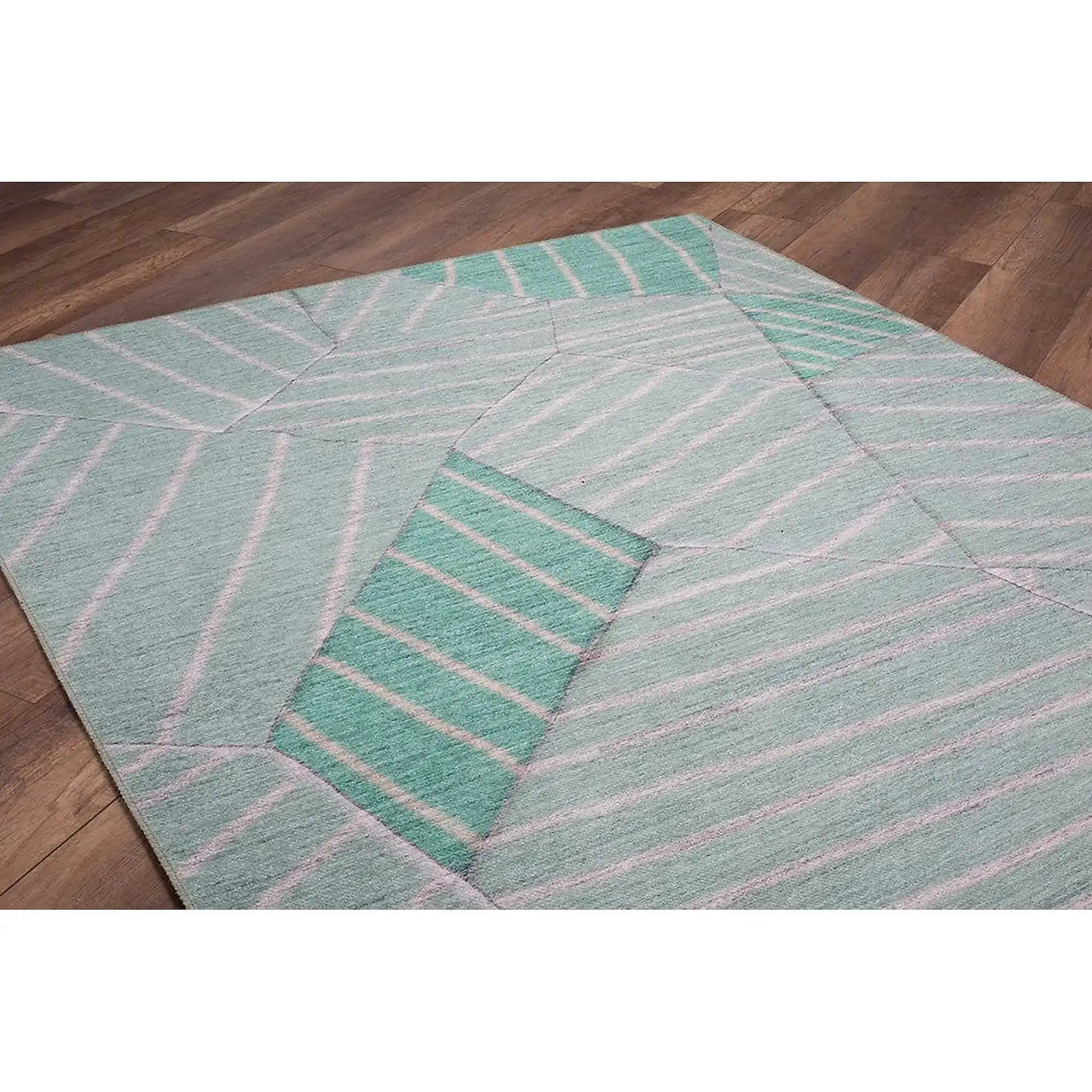 Covor FUNK CHENILLE, 75x150 cm, forma dreptunghiulara, poliester, turcoaz, AL 179 Y