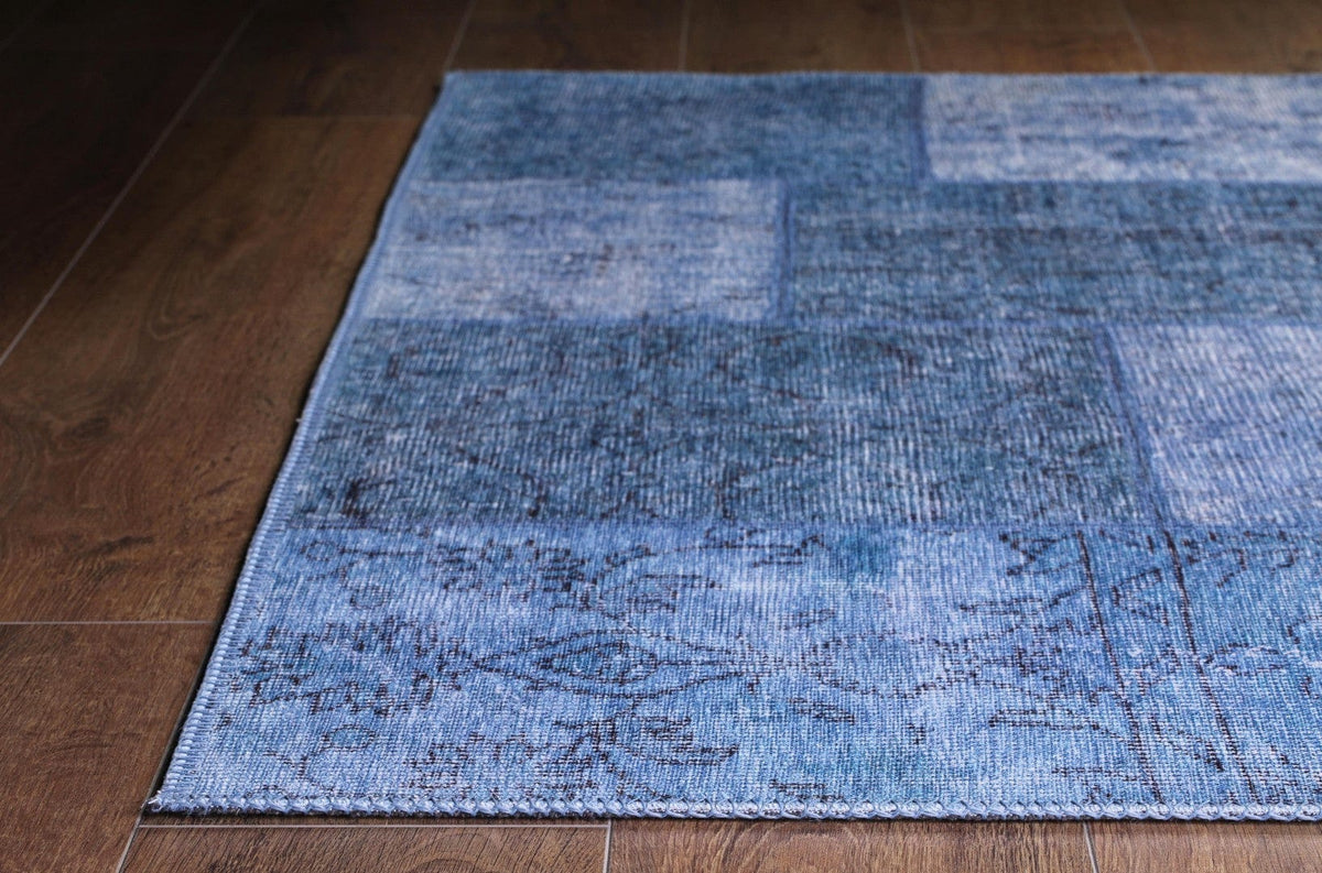 Covor JAZZ CHENILLE, 75x150 cm, forma dreptunghiulara, poliester, albastru, AL 46