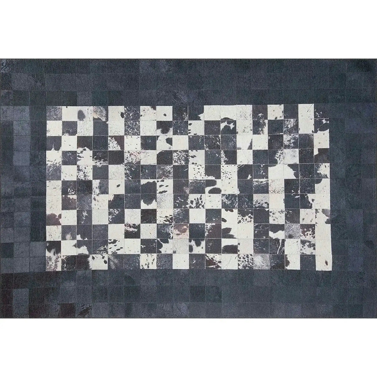 Covor JAZZ CHENILLE, 75x150 cm, forma dreptunghiulara, poliester, albastru inchis/alb, AL 155