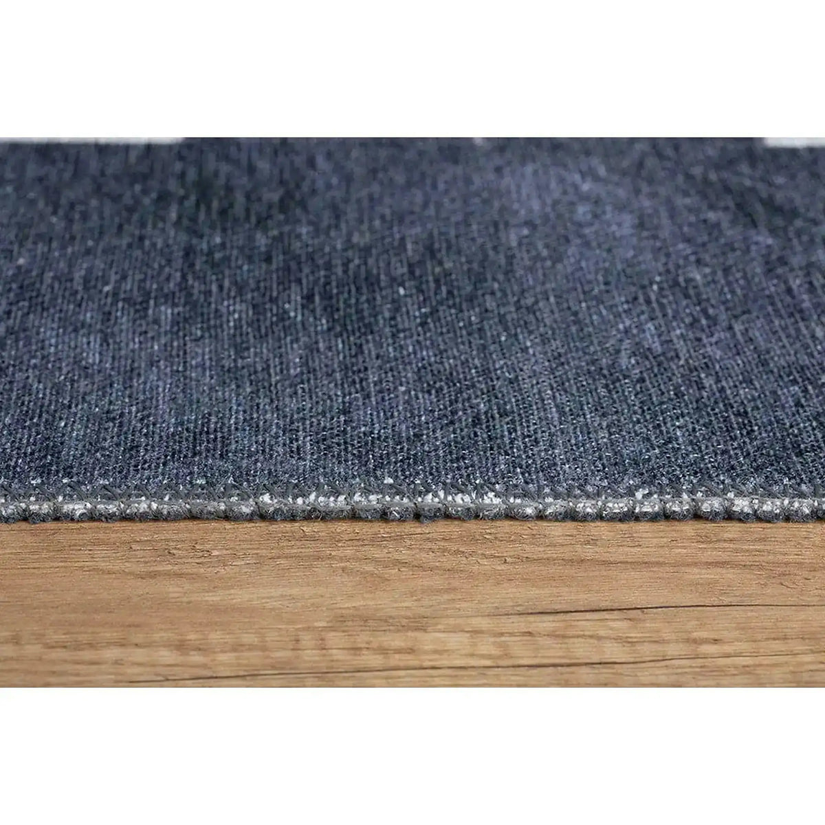 Covor JAZZ CHENILLE, 75x150 cm, forma dreptunghiulara, poliester, albastru inchis/alb, AL 155