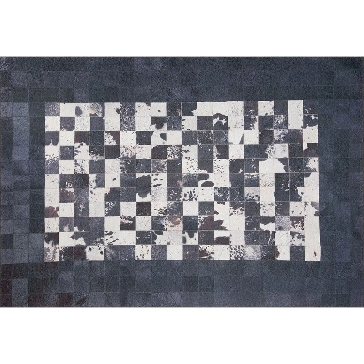 Covor JAZZ CHENILLE, 75x150 cm, forma dreptunghiulara, poliester, albastru inchis/alb, AL 155