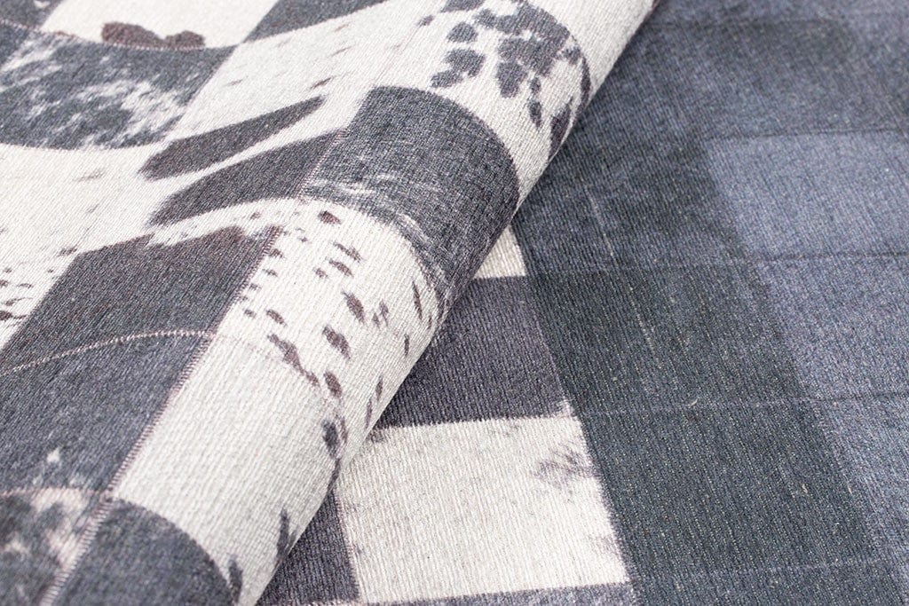 Covor JAZZ CHENILLE, 75x150 cm, forma dreptunghiulara, poliester, albastru inchis/alb, AL 155