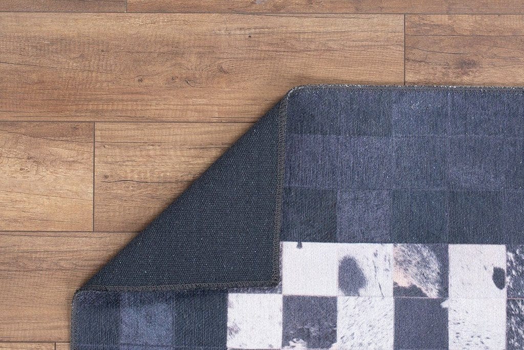 Covor JAZZ CHENILLE, 75x150 cm, forma dreptunghiulara, poliester, albastru inchis/alb, AL 155