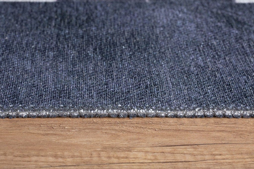 Covor JAZZ CHENILLE, 75x150 cm, forma dreptunghiulara, poliester, albastru inchis/alb, AL 155