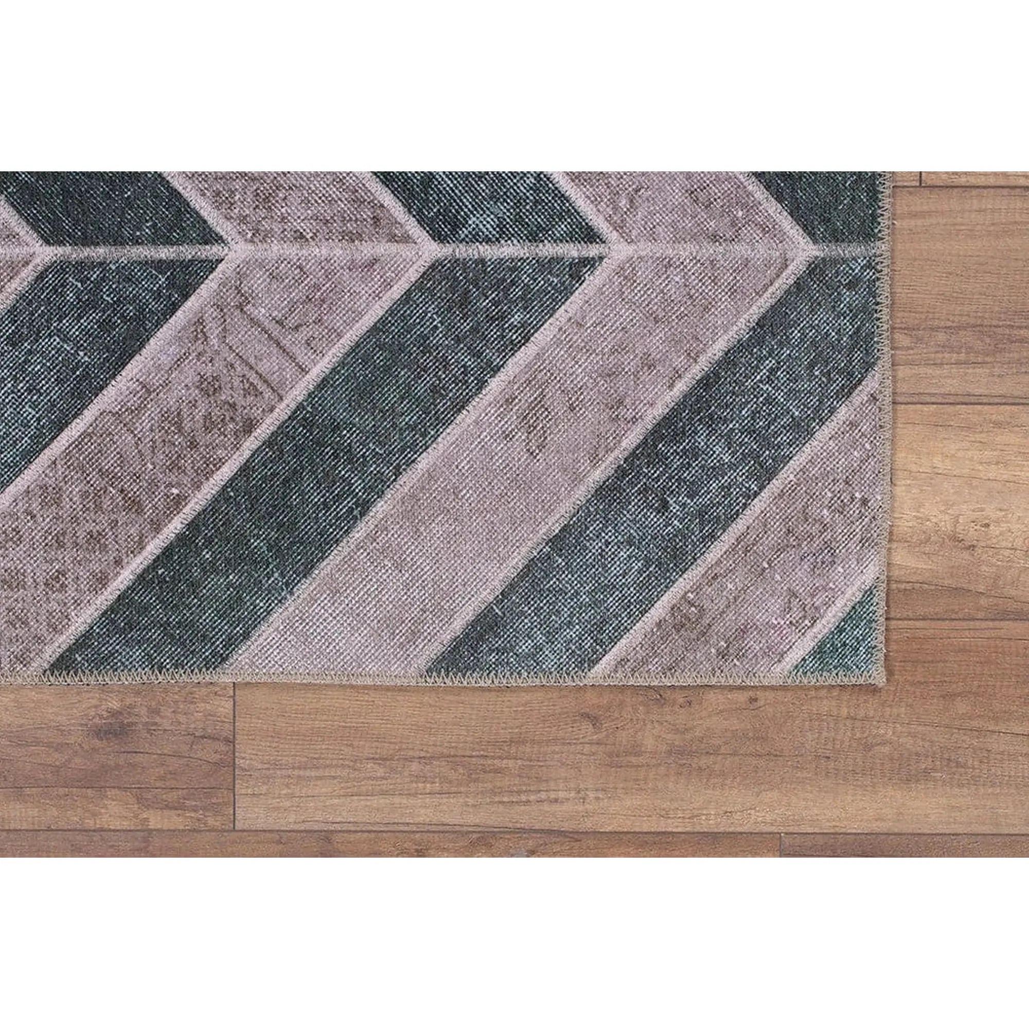 Covor JAZZ CHENILLE, 75x150 cm, forma dreptunghiulara, poliester, bej/verde, AL 49