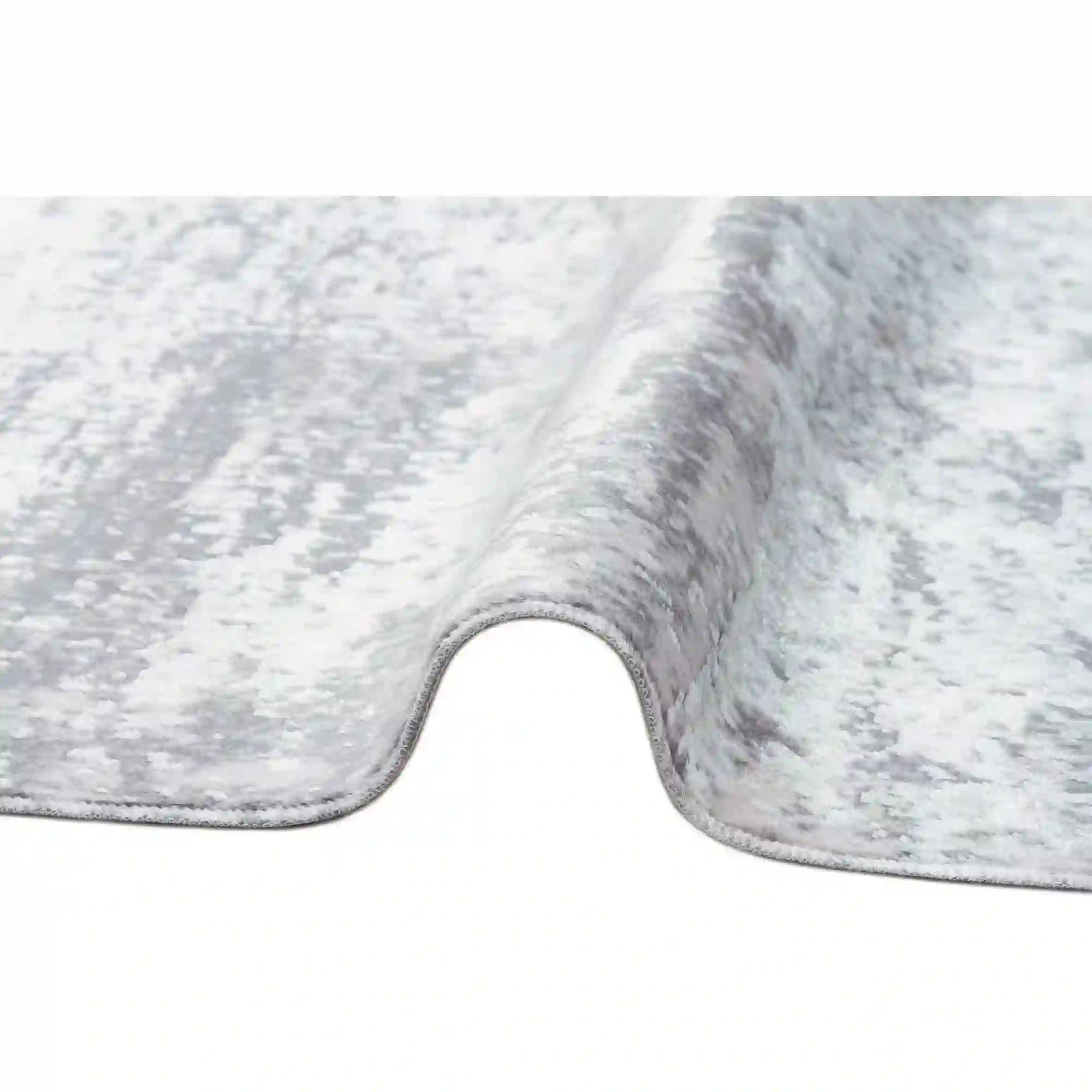 Covor living, 160x230 cm, forma dreptunghiulara, poliester/acril, alb/gri, ST 01