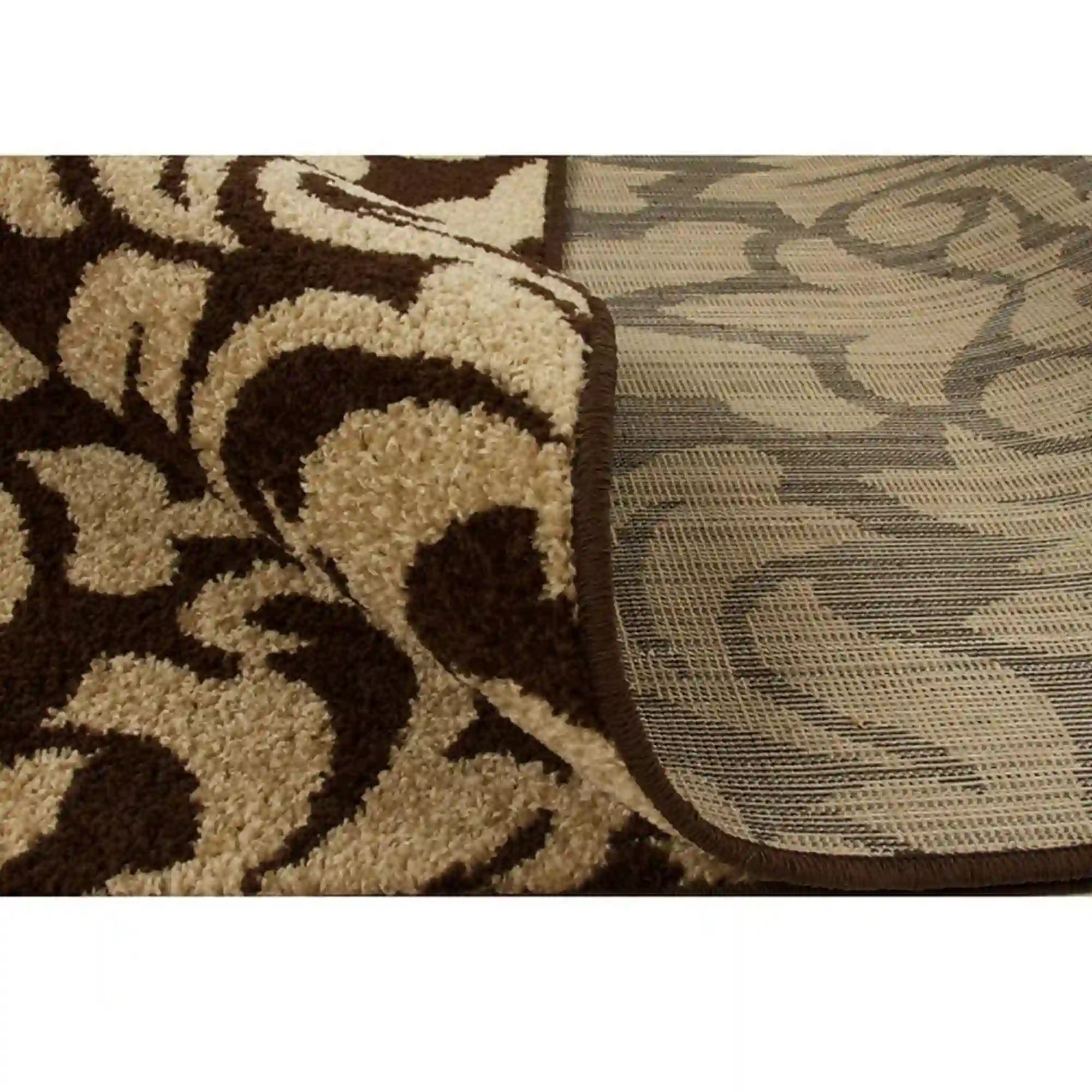 Covor LORENS, 133x190 cm, forma dreptunghiulara, polipropilena, bej/maro