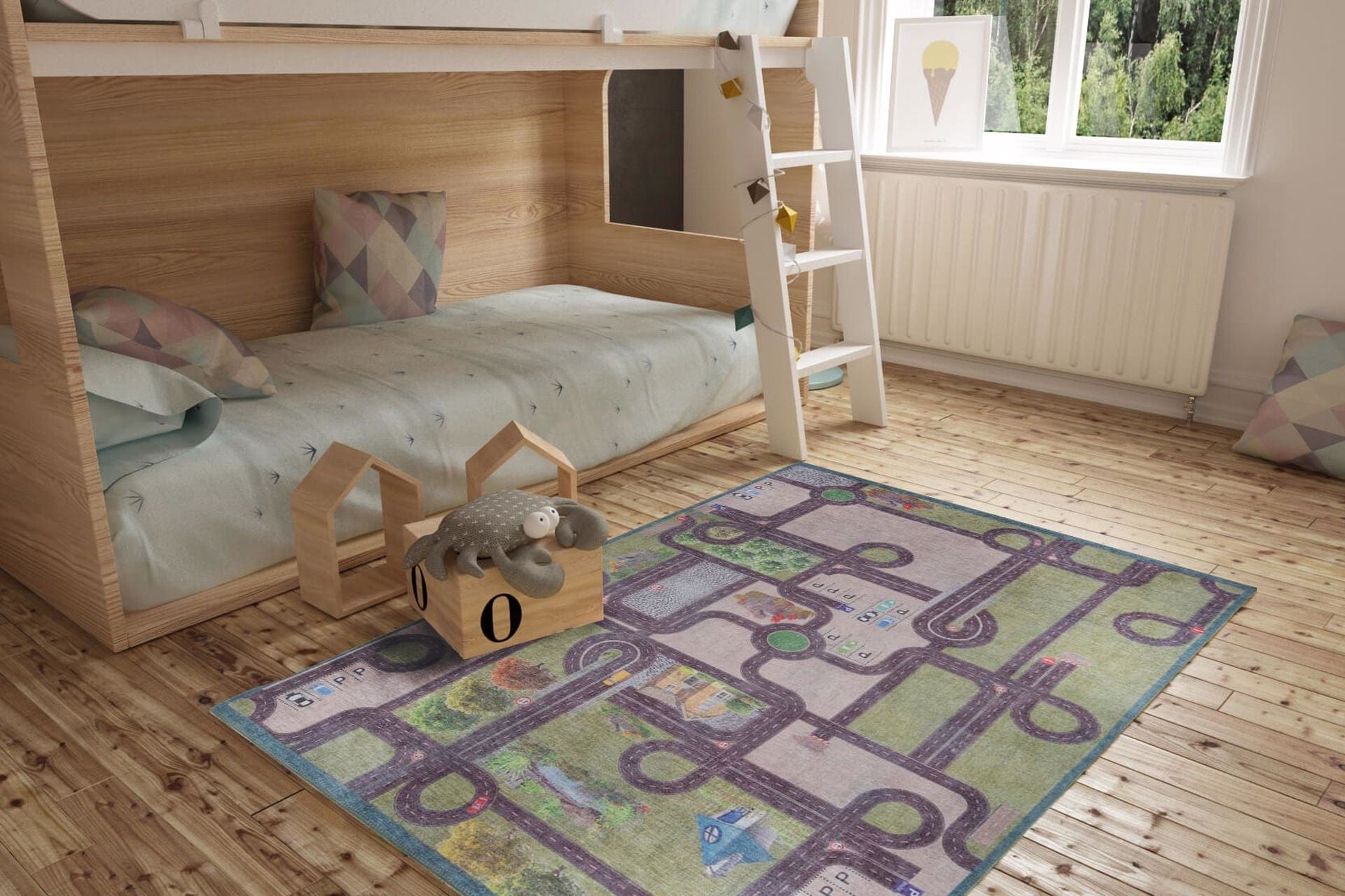 Covor MINOR CHENILLE, 75x150 cm, forma dreptunghiulara, poliester, multicolor, AL 107