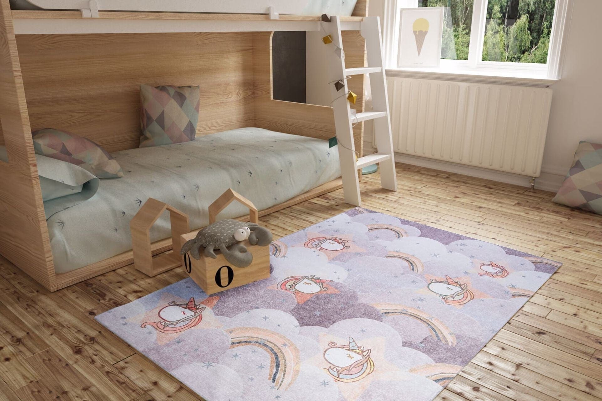 Covor MINOR CHENILLE, 75x150 cm, forma dreptunghiulara, poliester, multicolor, AL 143