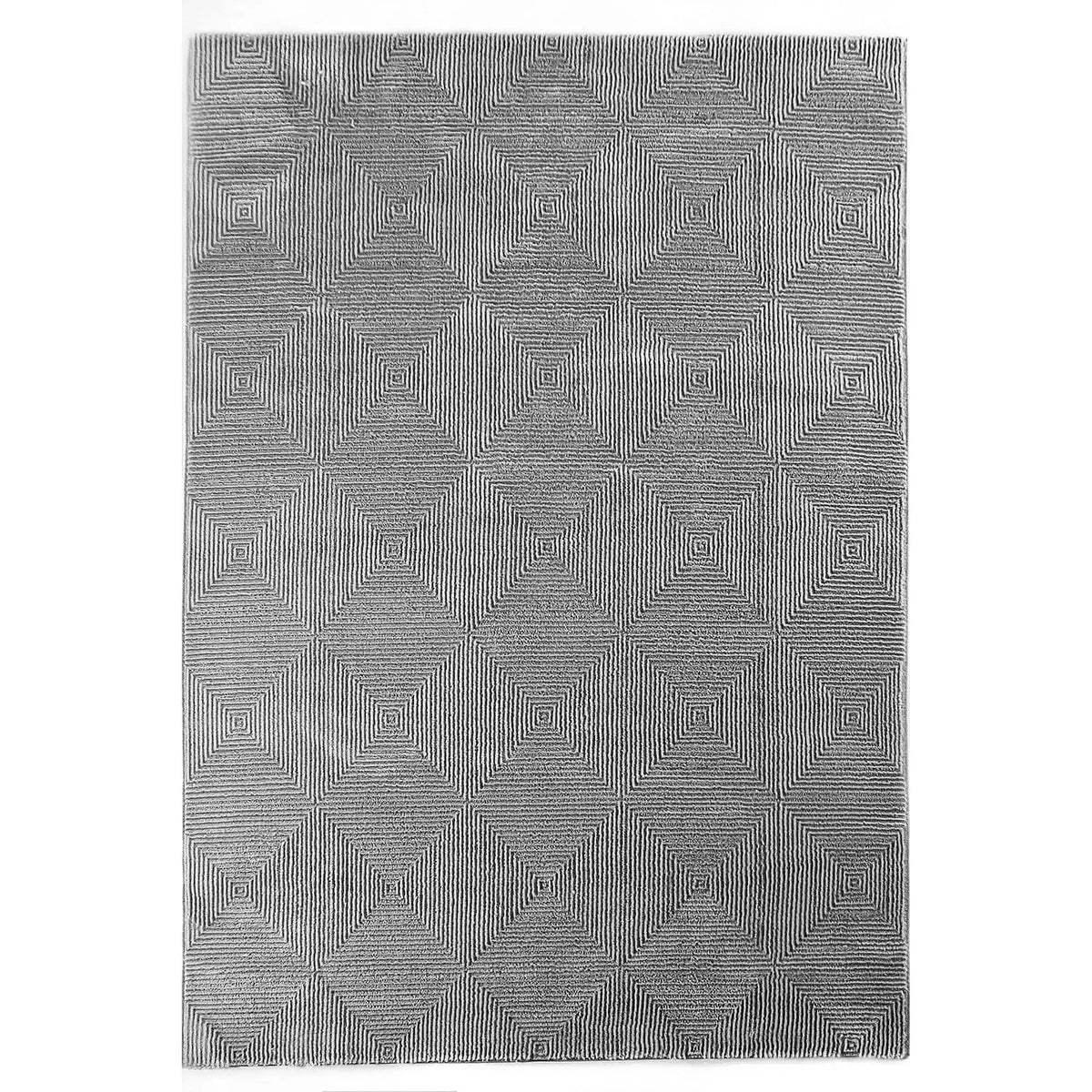 Covor MOTTO, 120x180 cm, forma dreptunghiulara, poliester, gri, 4586