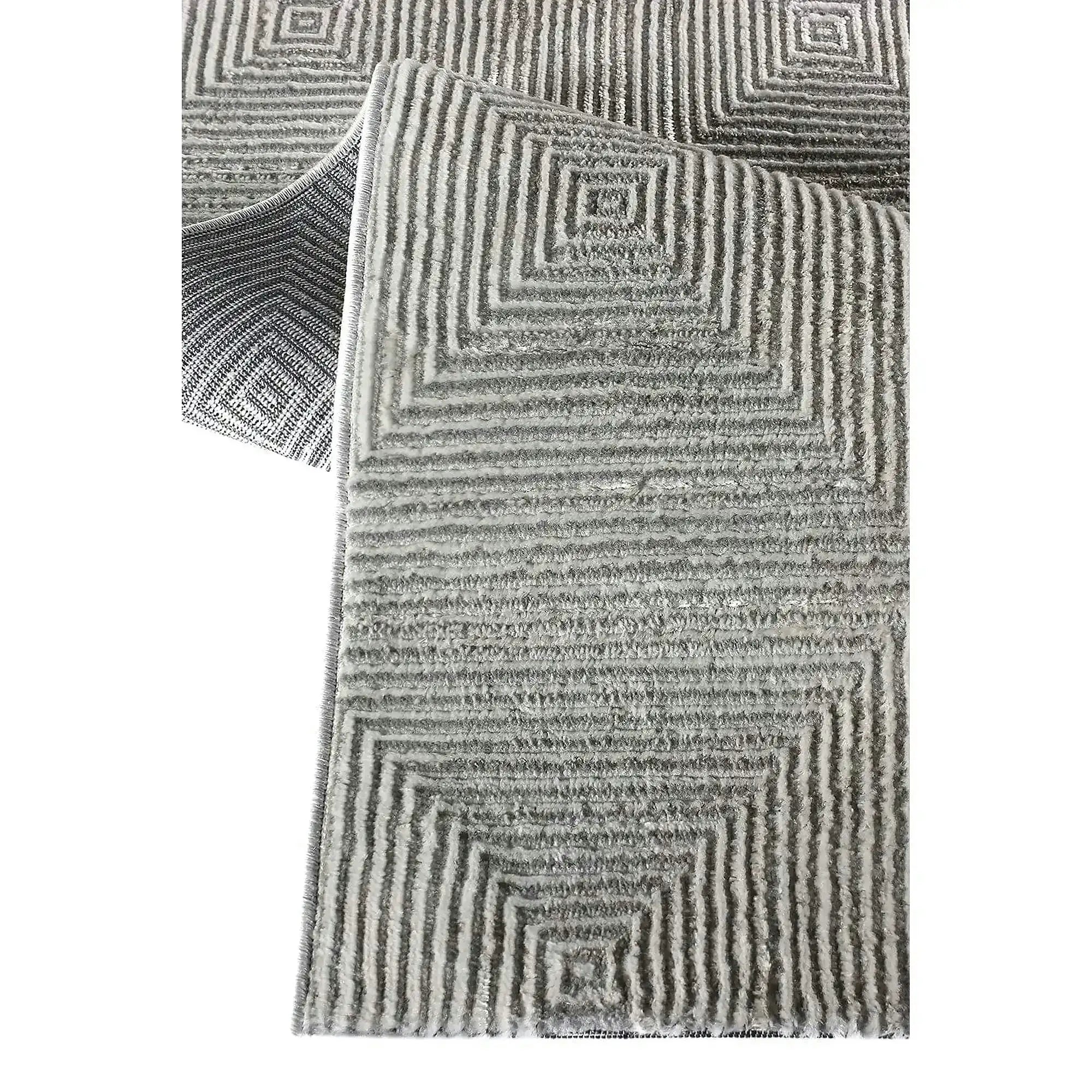 Covor MOTTO, 120x180 cm, forma dreptunghiulara, poliester, gri, 4586
