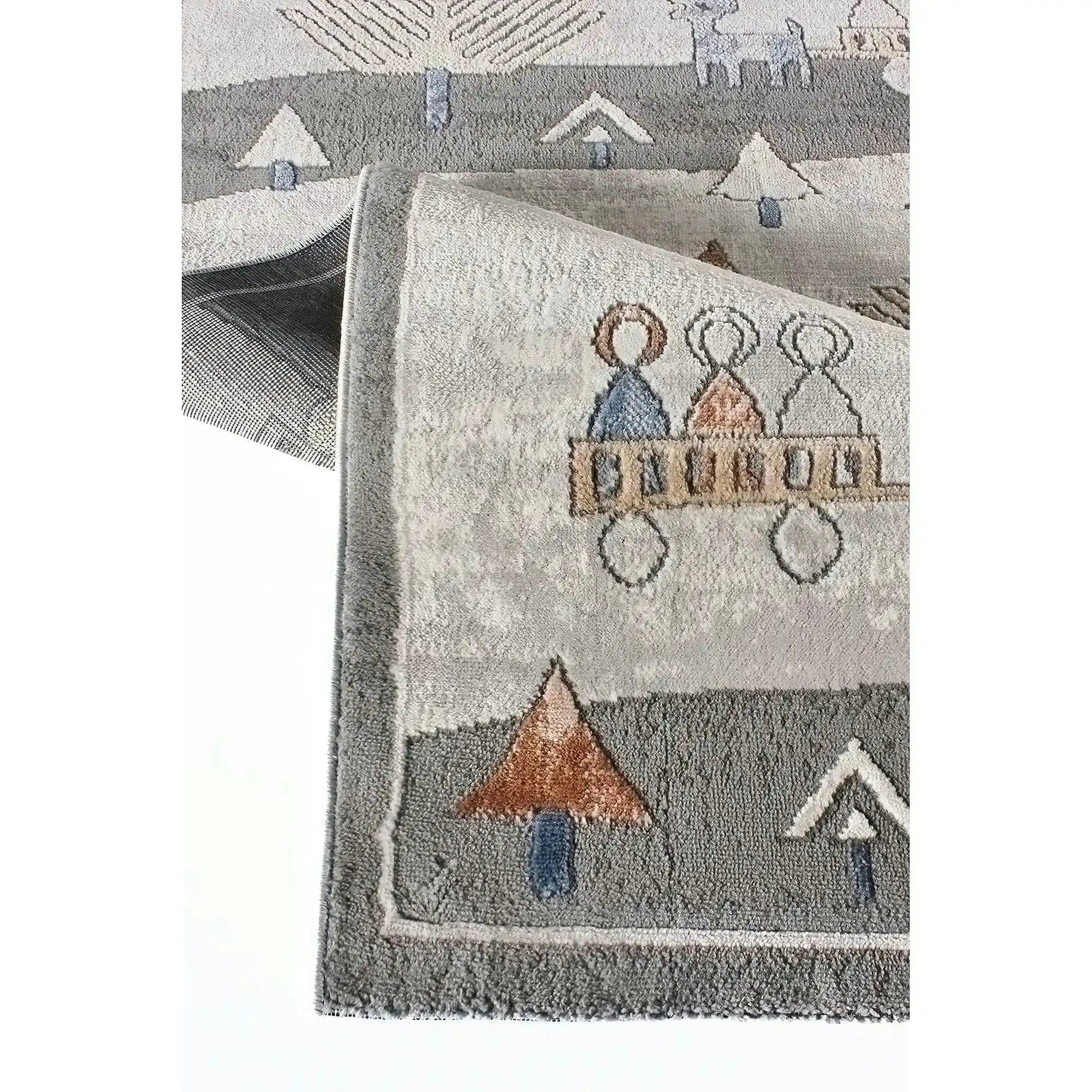 Covor MOTTO, 80x150 cm, forma dreptunghiulara, poliester, multicolor, 4583