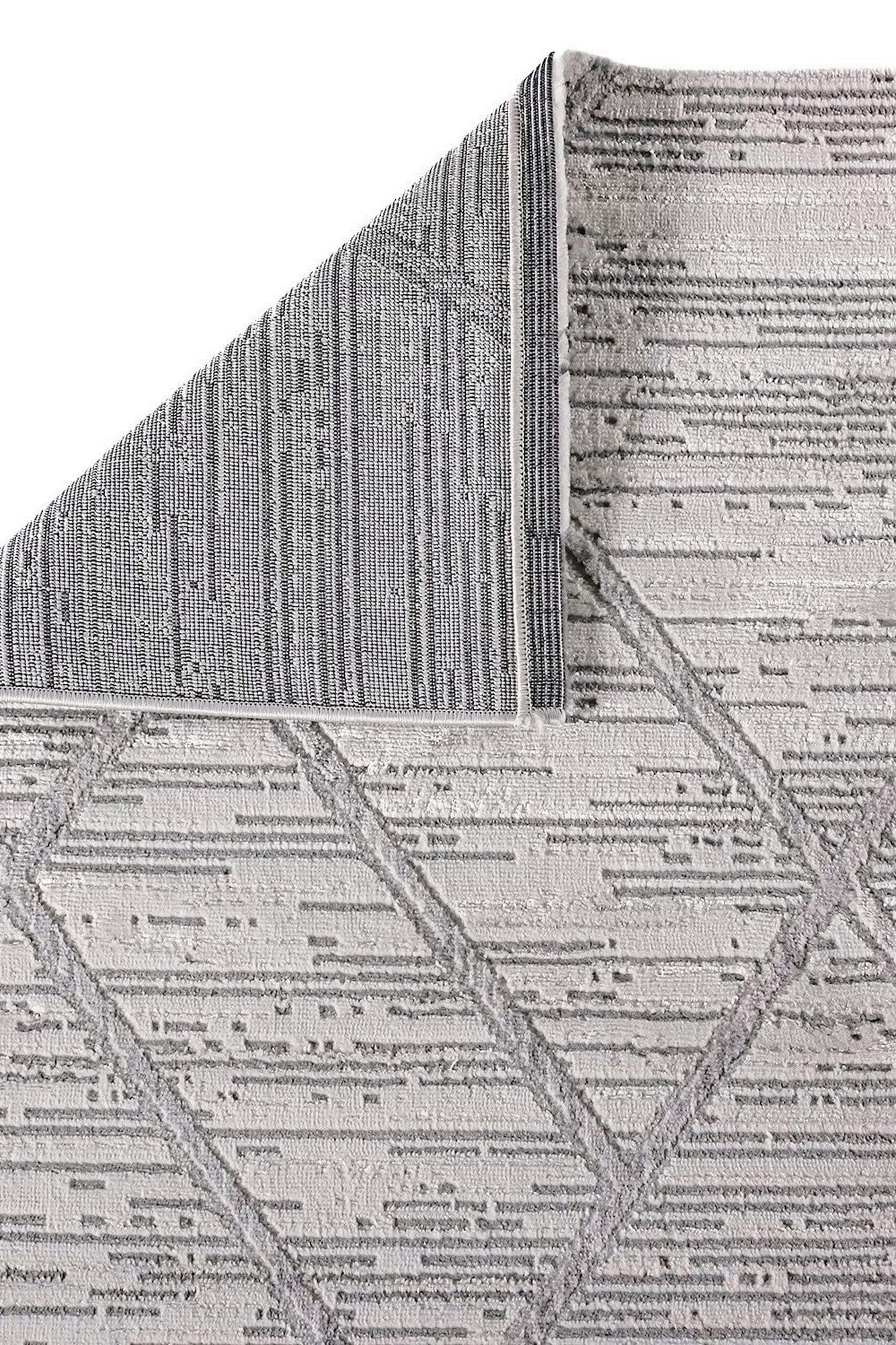 Covor MOTTO, 80x300 cm, forma dreptunghiulara, poliester, gri, 4587