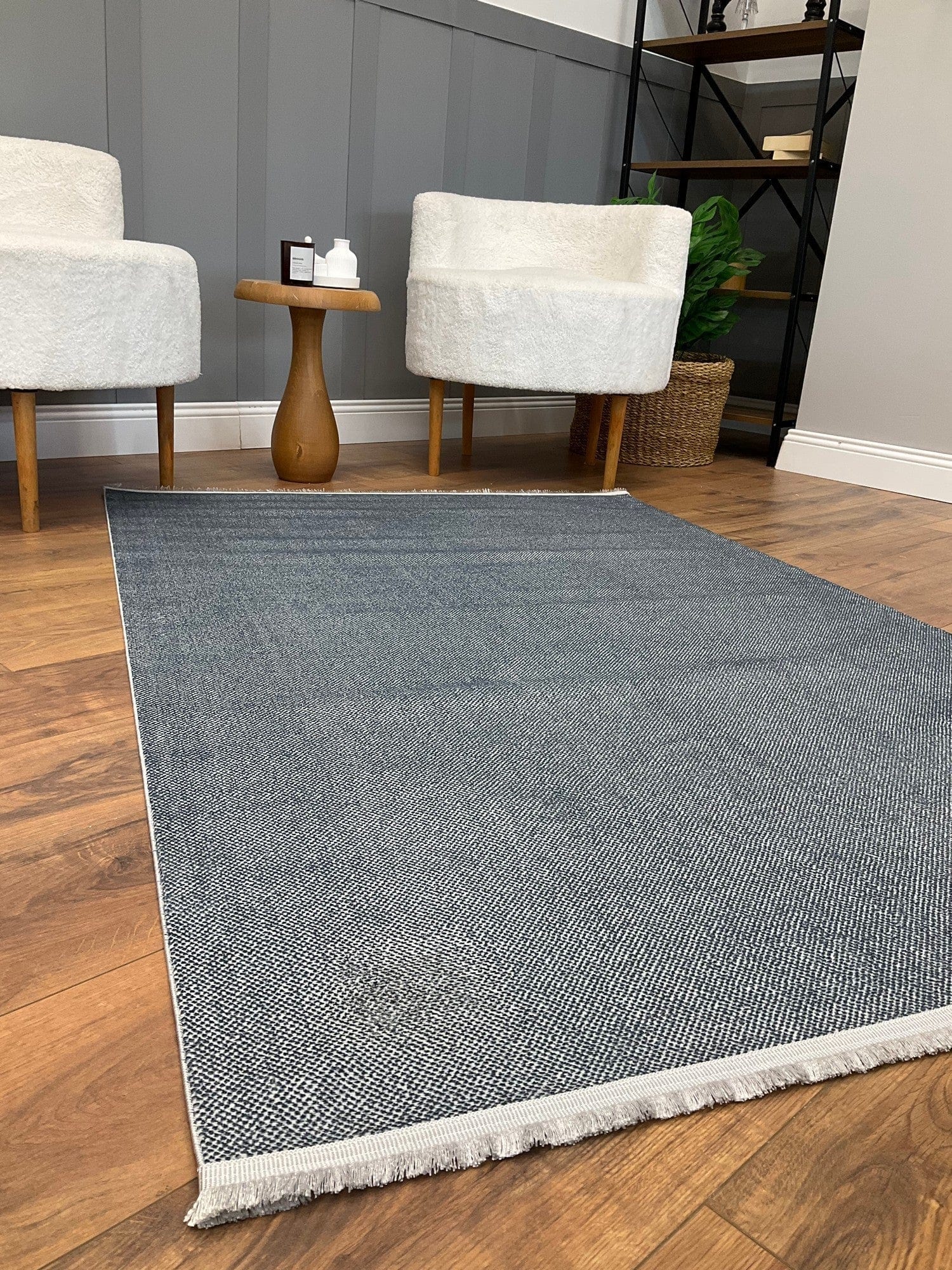 Covor PUNTO BAMBU, 80x150 cm, forma dreptunghiulara, polipropilena, gri