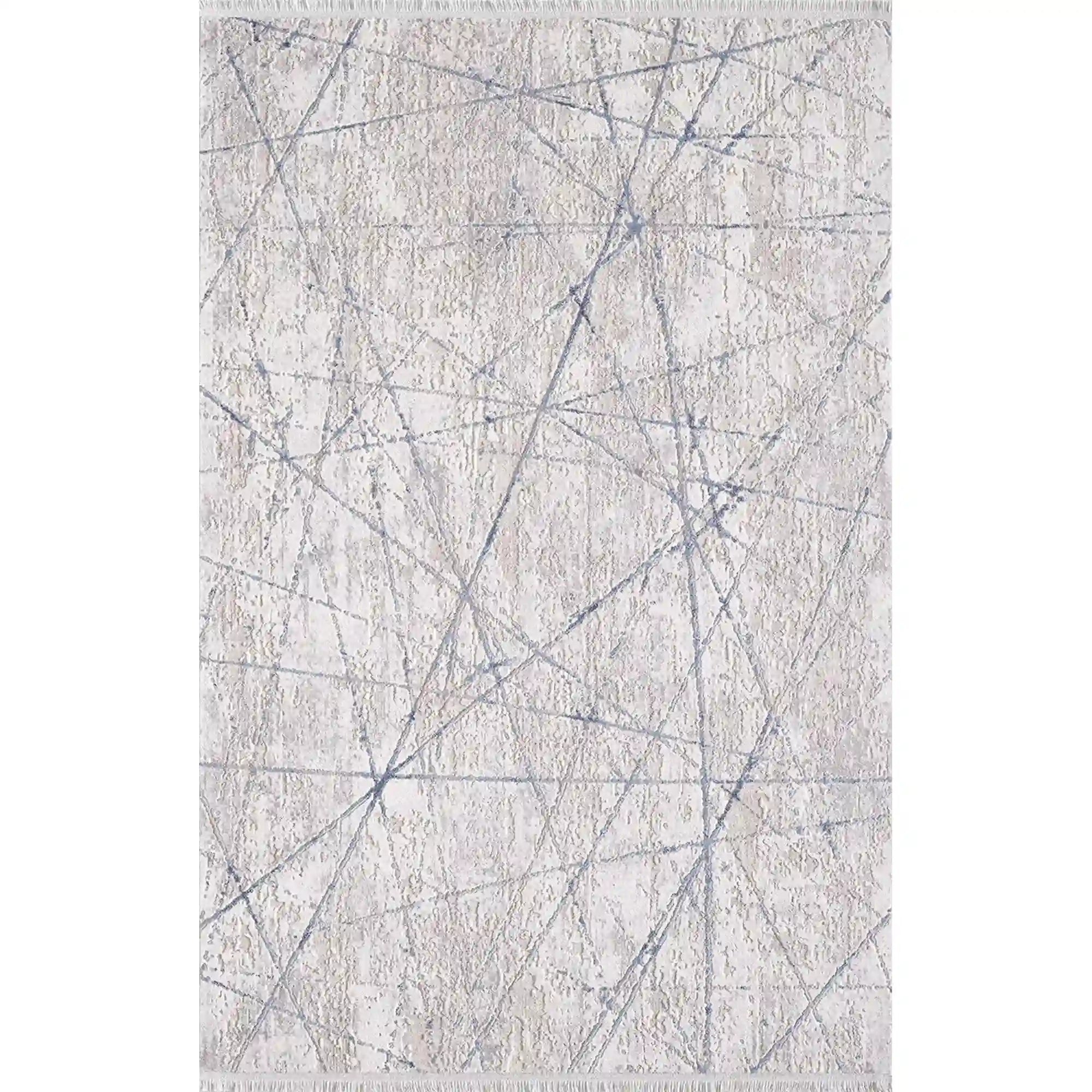 Covor ROMANTIK 02429B, 160x230 cm, forma dreptunghiulara, acril, gri/albastru