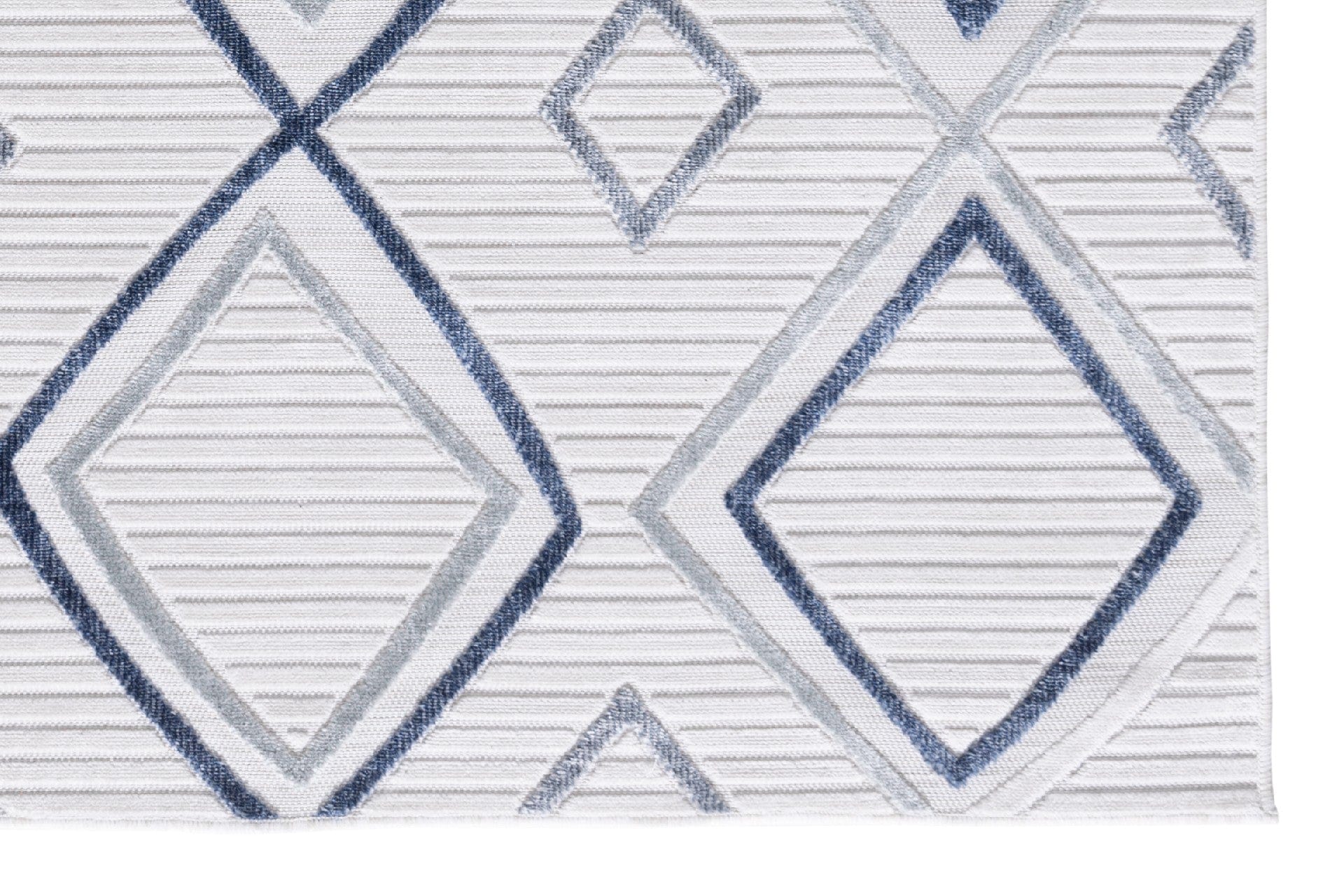 Covor SAND, 50x80 cm, forma dreptunghiulara, polipropilena, crem/albastru, 65549A