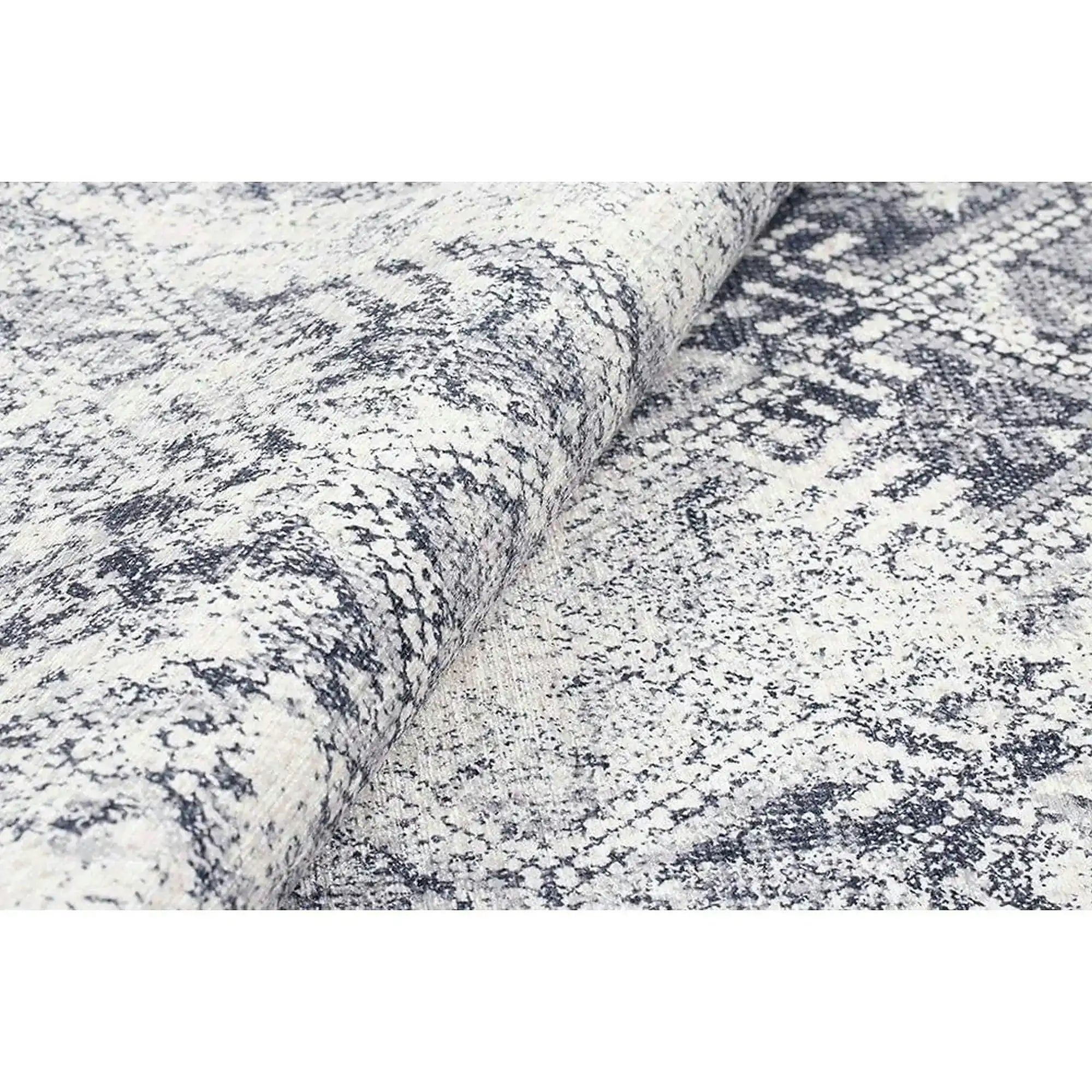 Covor SOUL CHENILLE, 75x150 cm, forma dreptunghiulara, poliester, gri, AL 54