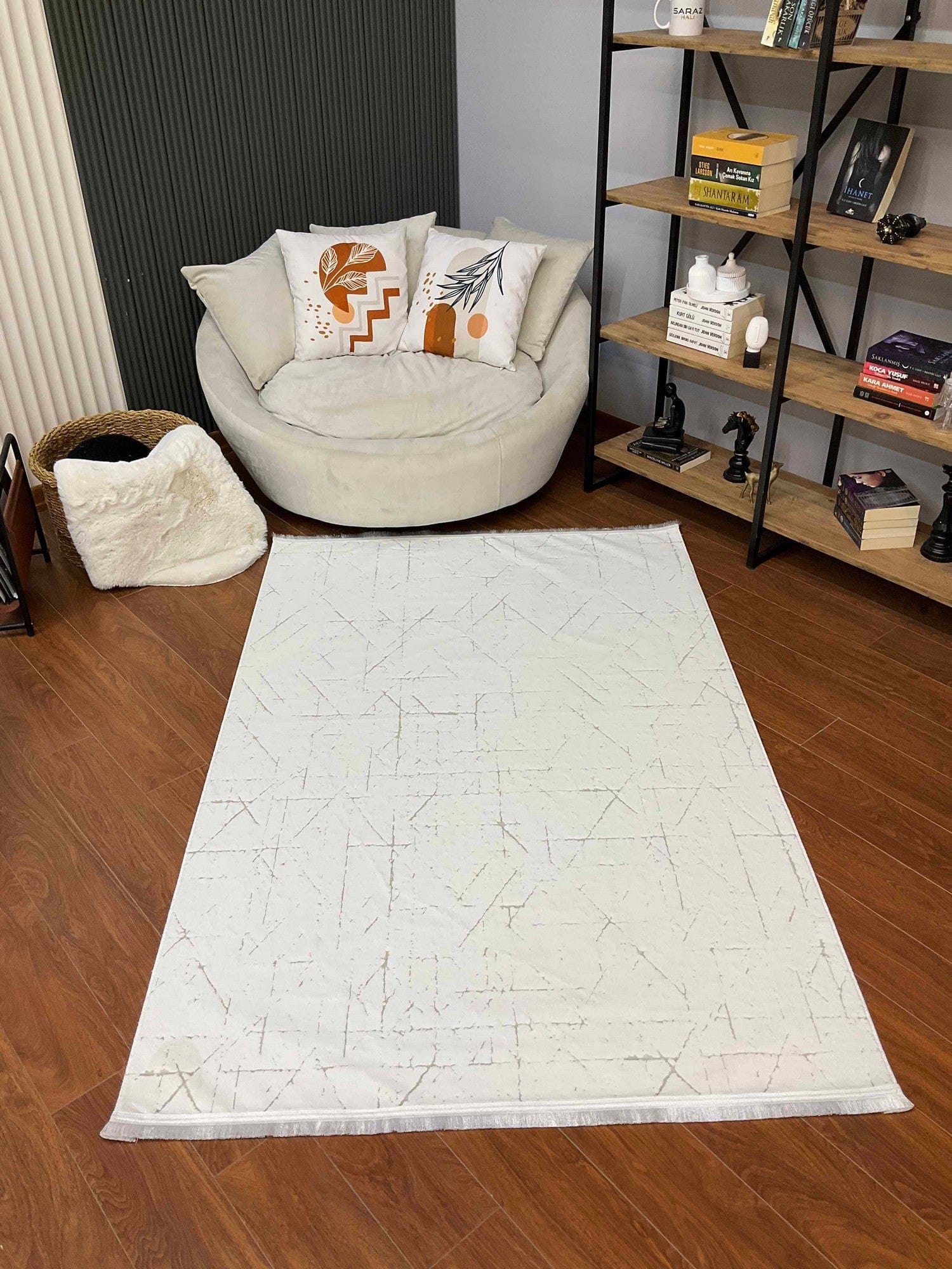 Covor VERONA BAMBU, 80x150 cm, forma dreptunghiulara, polipropilena, alb