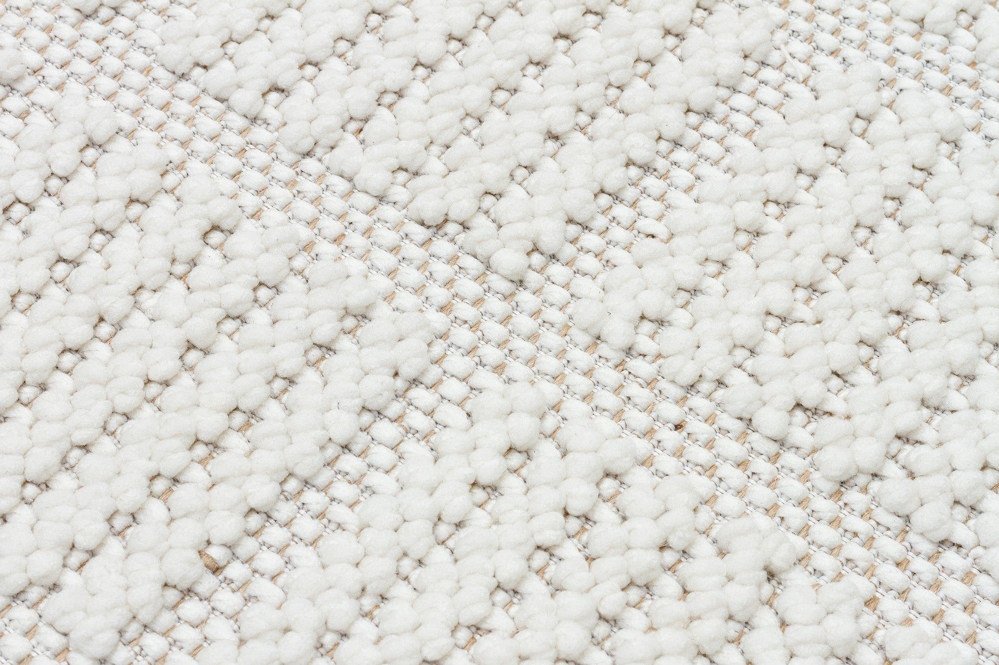 Covor YENI BUKLE KARE, 80x150 cm, forma dreptunghiulara, material tesut, crem