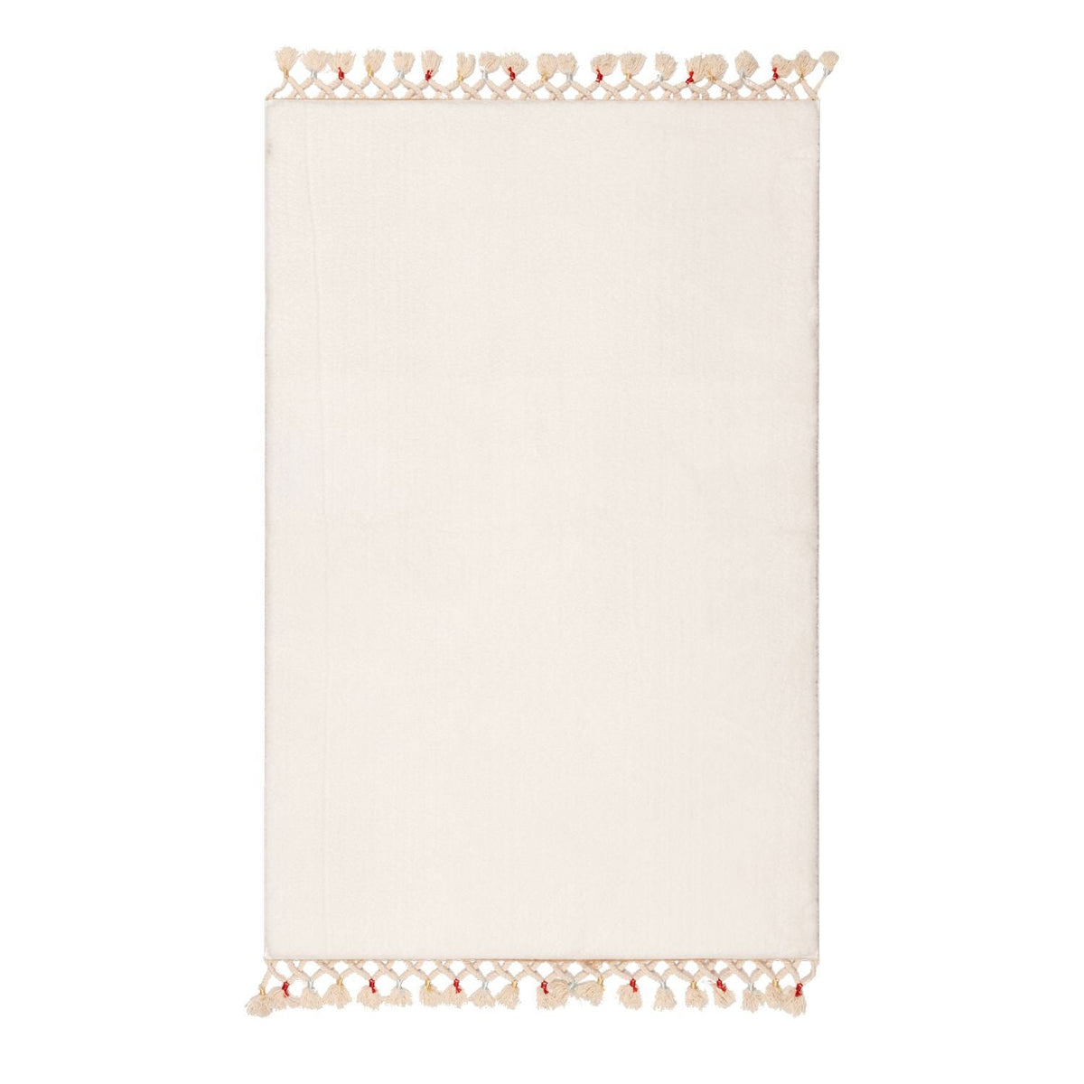 Covoras baie 1619, 50x75 cm, forma dreptunghiulara, acril, alb