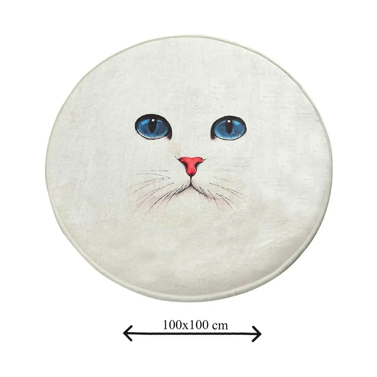 Covoras baie BLUE EYES DJT, 100x100 cm, forma rotunda, poliester, multicolor