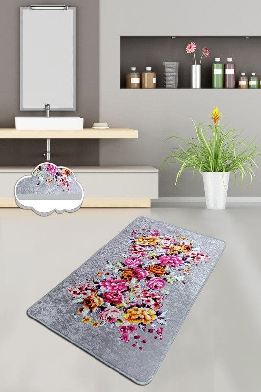 Covoras baie SOIL, 80x100 cm, forma dreptunghiulara, poliester, multicolor